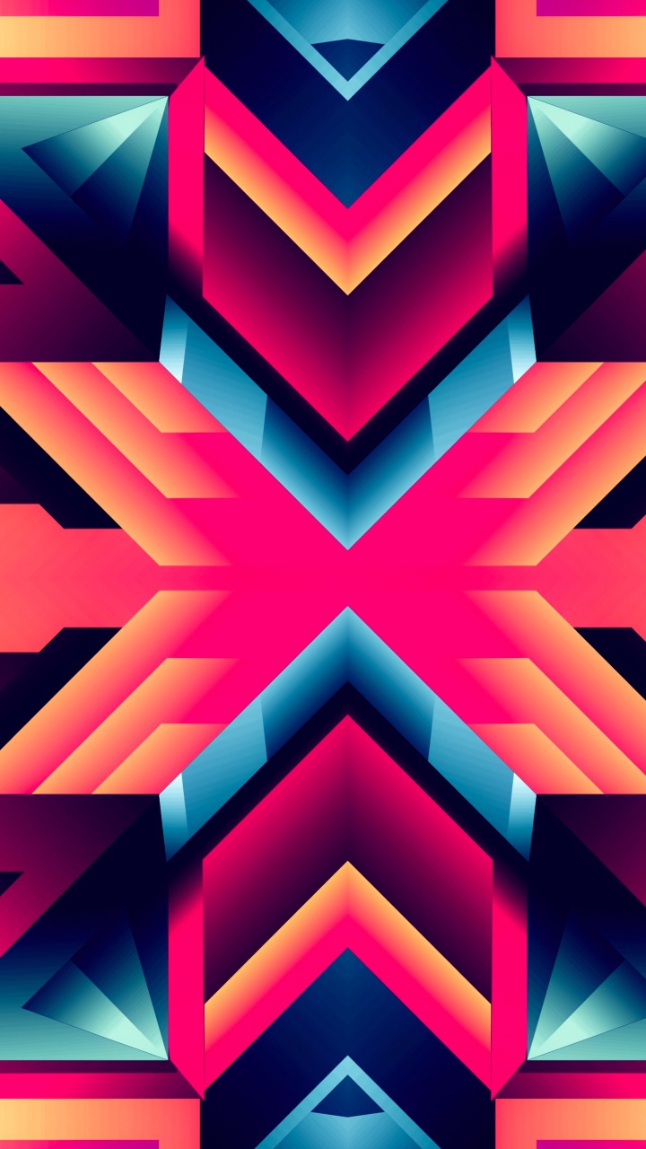 Обои узор, графический дизайн, красочность, желтый, красный цвет в разрешении 720x1280