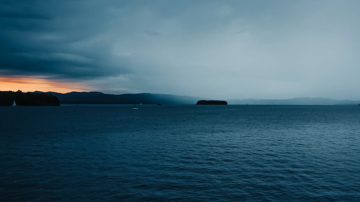 Обои море, вода, океан, атмосфера, облако в разрешении 1366x768