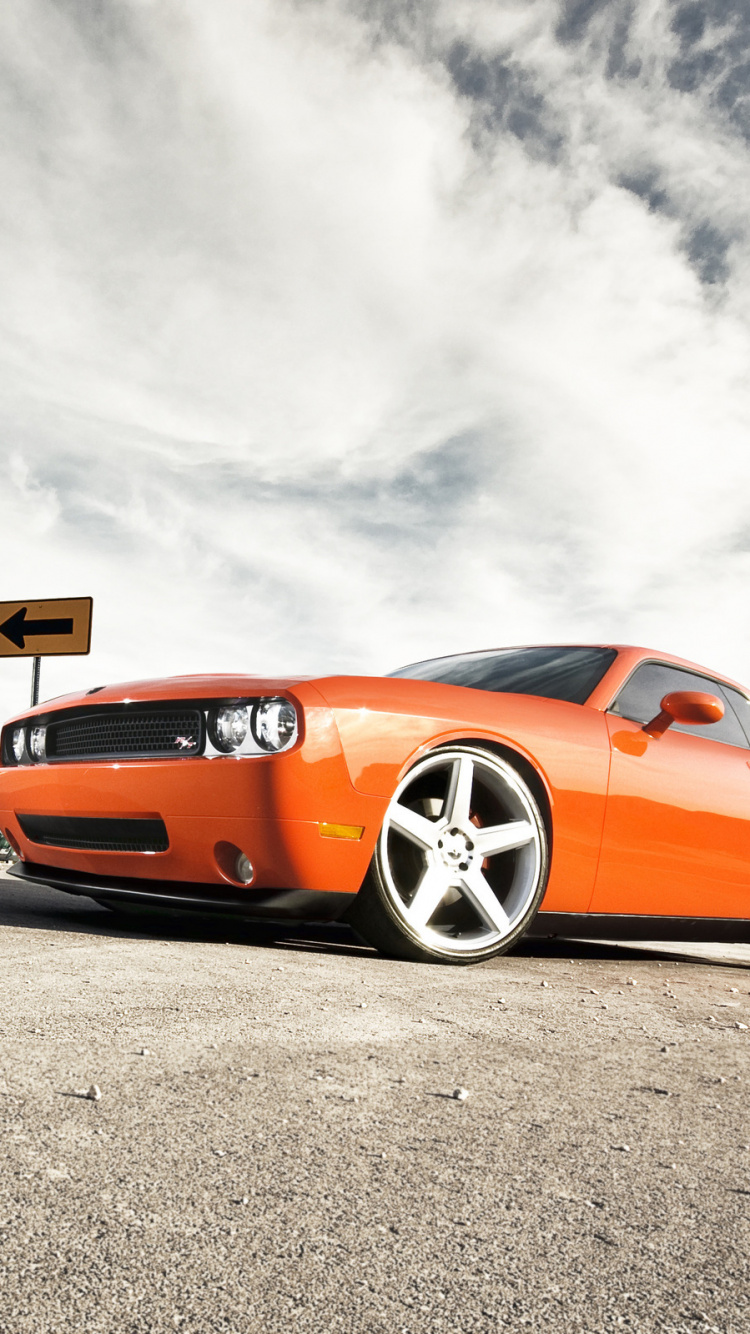Обои Додж Челленджер, dodge, мускул кар, обод, спорткар в разрешении 750x1334