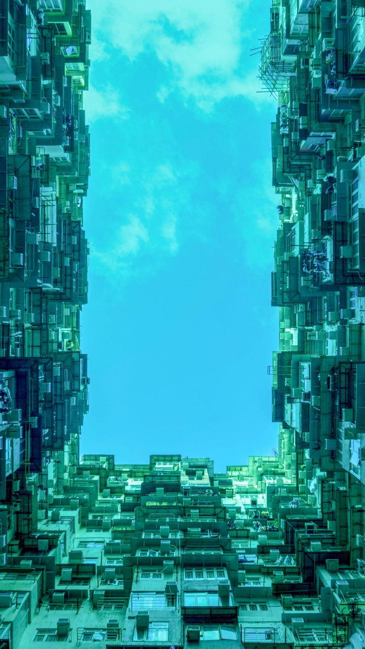 Обои городской пейзаж, метрополия, городской район, город, синий в разрешении 720x1280