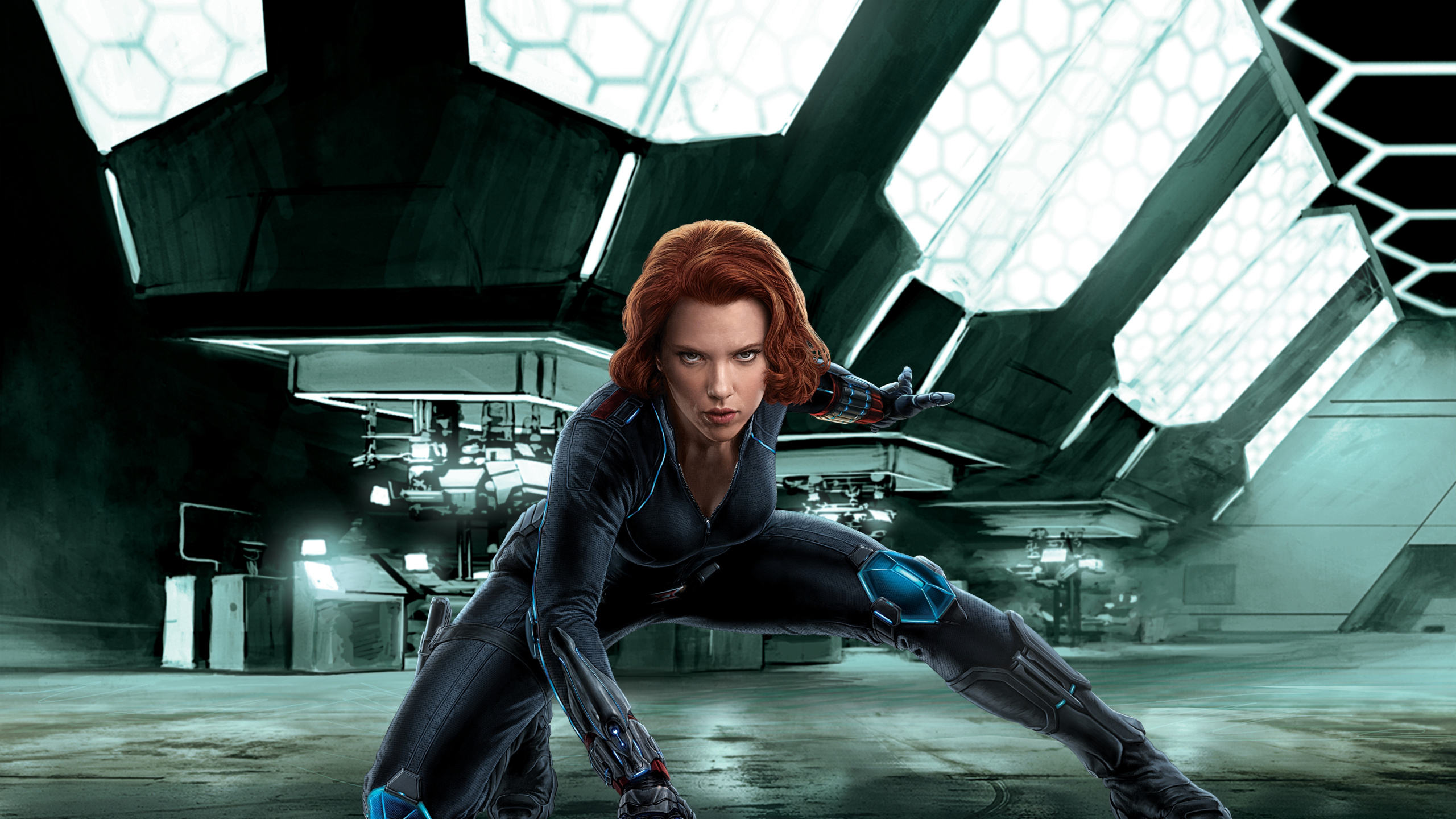 Обои Скарлетт Йоханссон, Черная Вдова, Мстители эра альтрона, мститель, marvel в разрешении 2560x1440