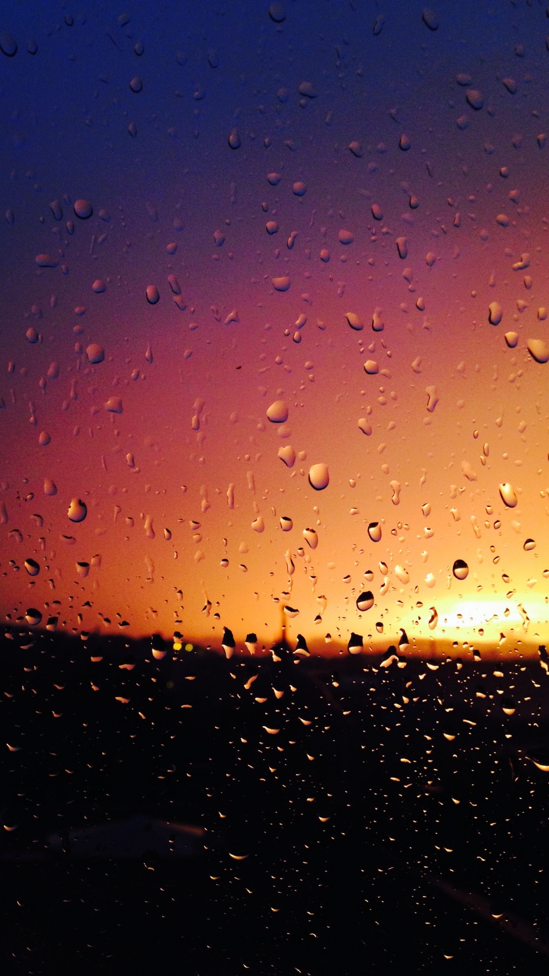 Обои дождь, вода, синий, падение, Апельсин в разрешении 1080x1920