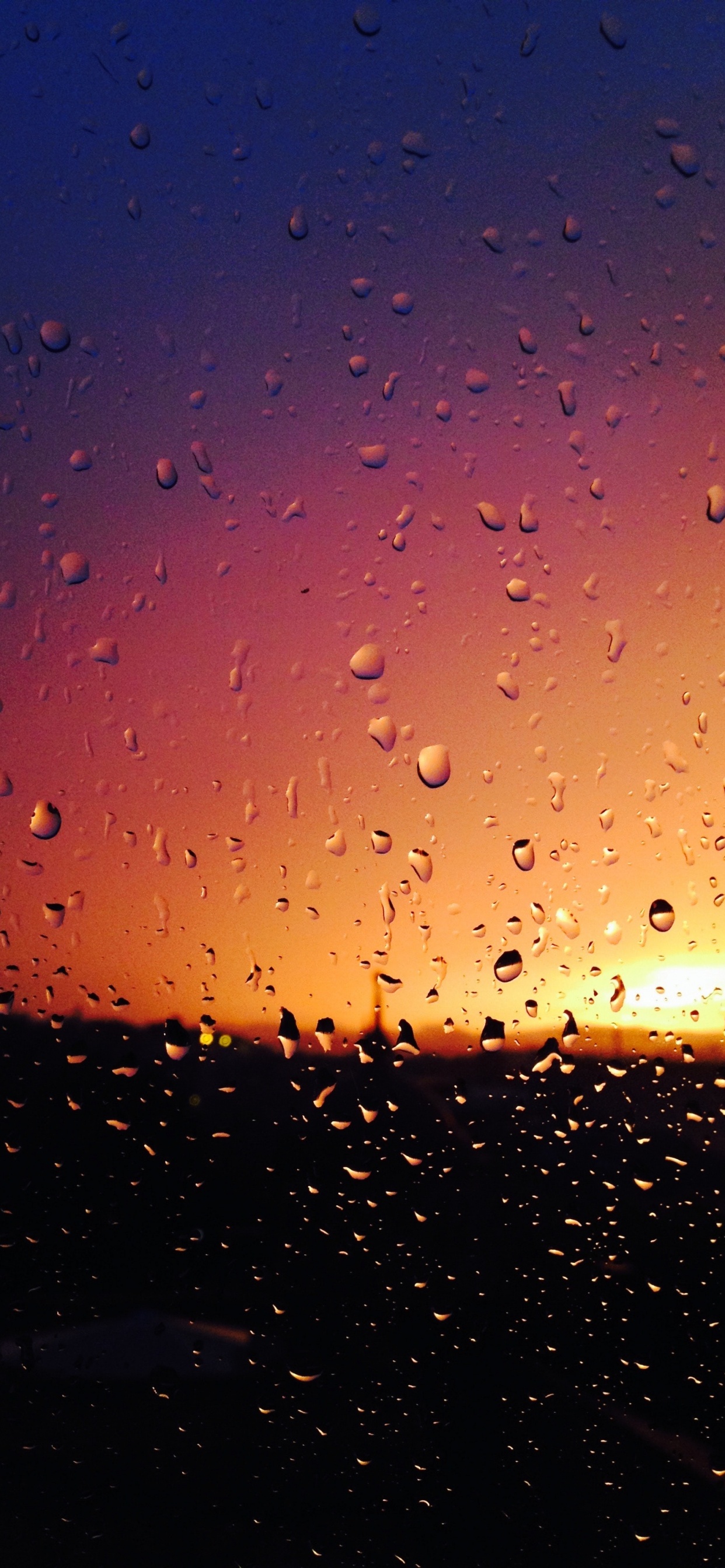 Обои дождь, вода, синий, падение, Апельсин в разрешении 1242x2688