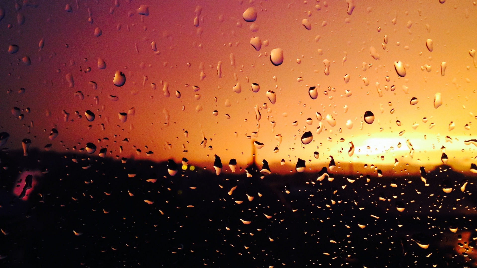 Обои дождь, вода, синий, падение, Апельсин в разрешении 1920x1080