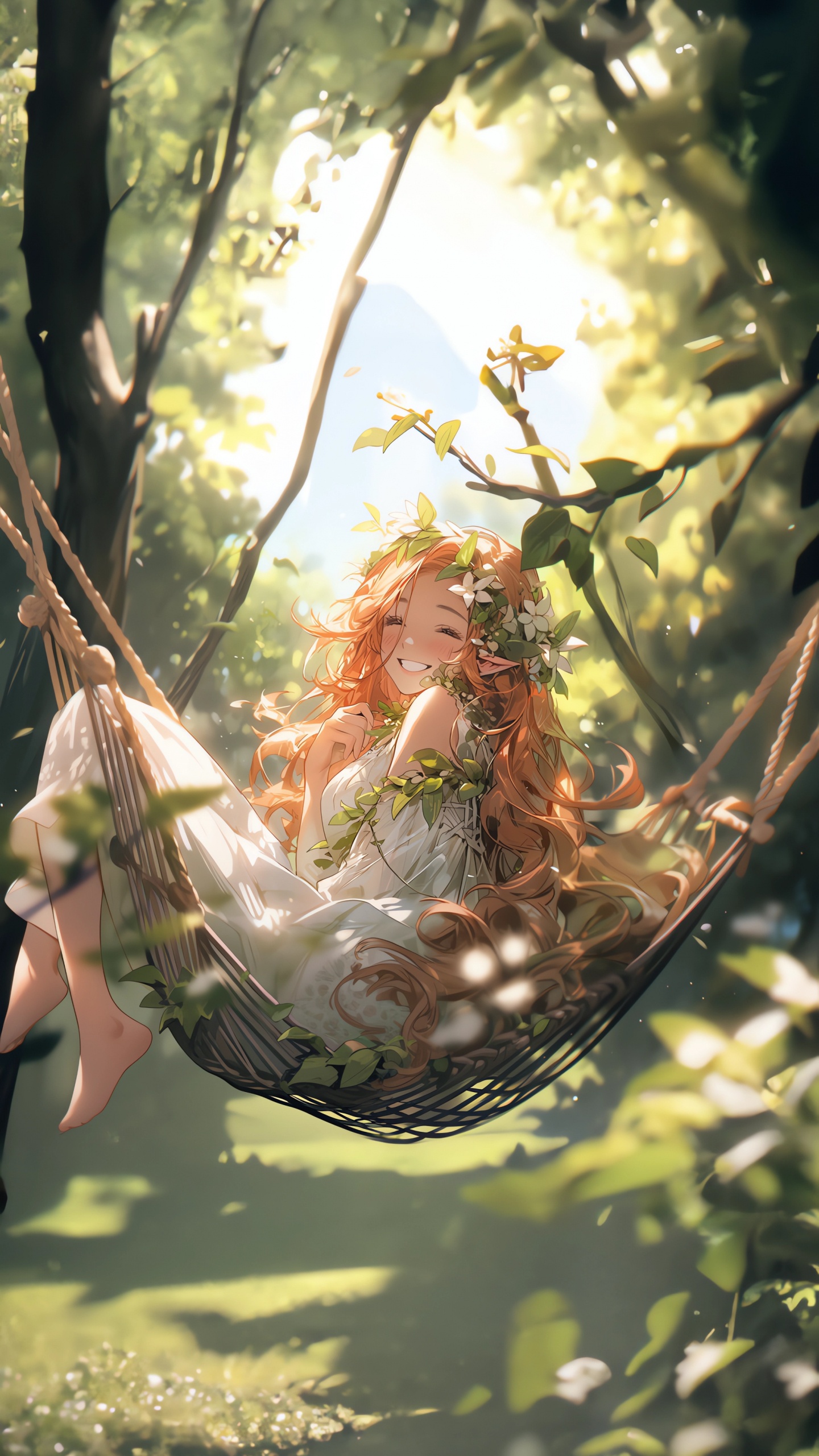 Обои насекомое, арт, растение, членистоногое, Люди в природе в разрешении 1440x2560