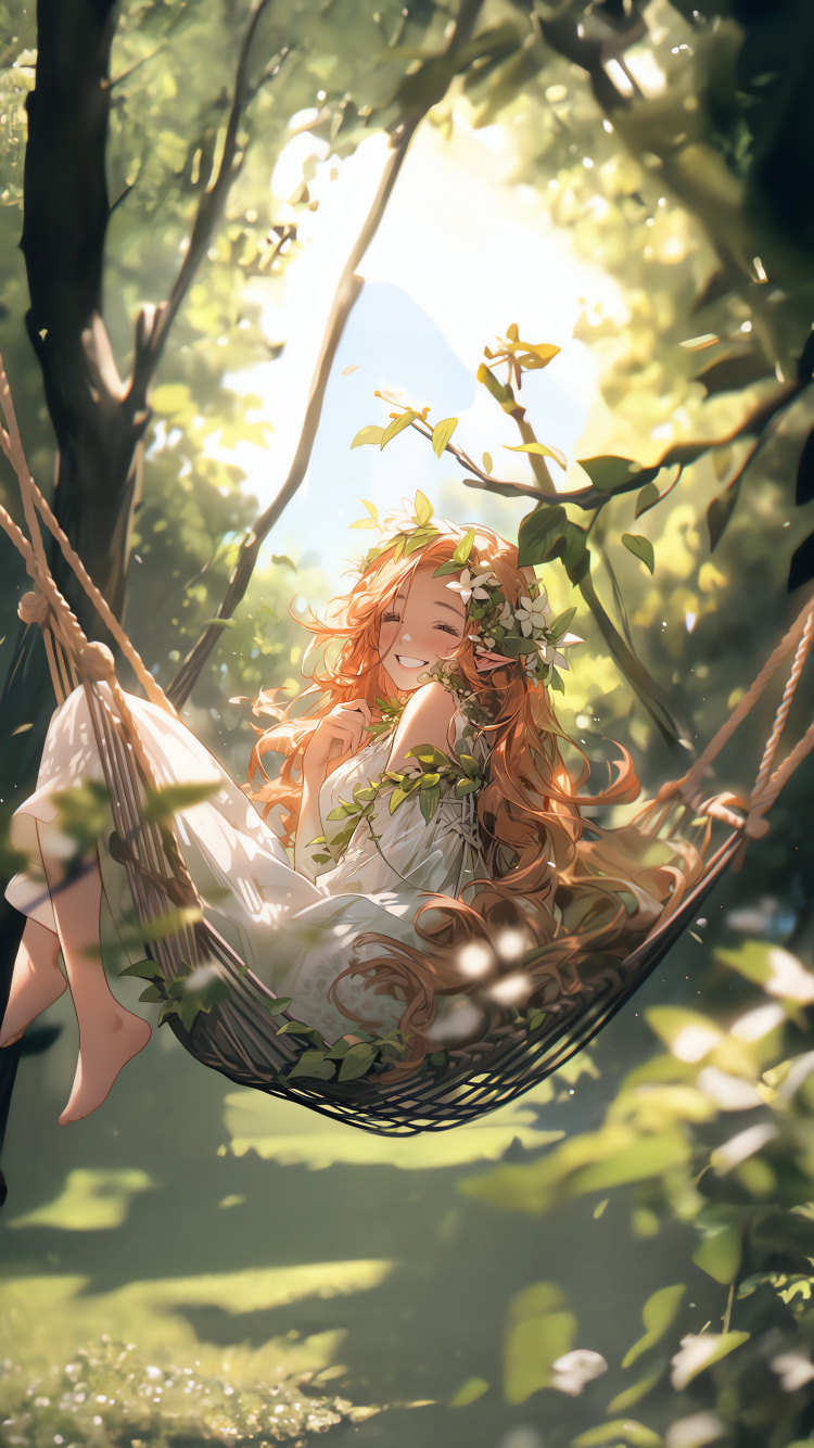 Обои насекомое, арт, растение, членистоногое, Люди в природе в разрешении 750x1334