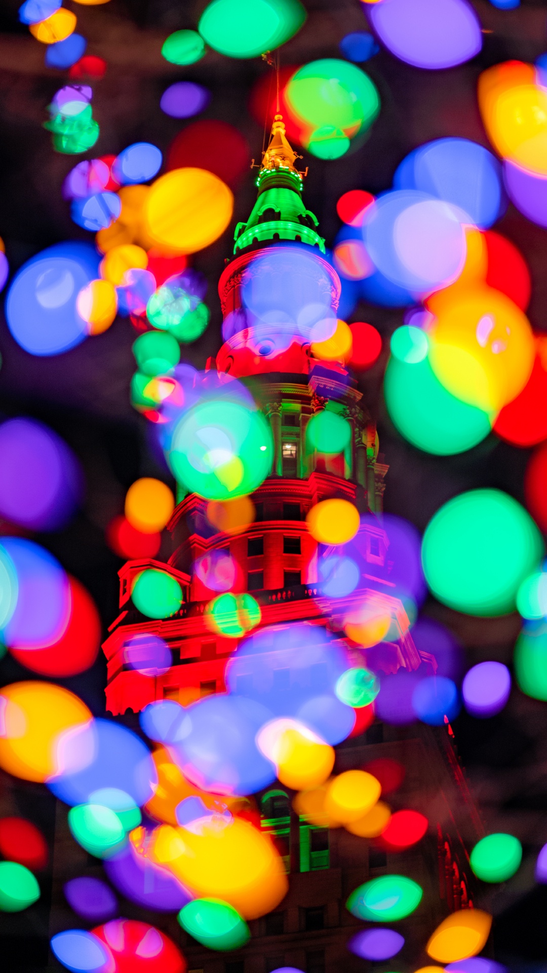 Обои Рождественские украшения, Рождественский день, освещение, свет, орнамент в разрешении 1080x1920