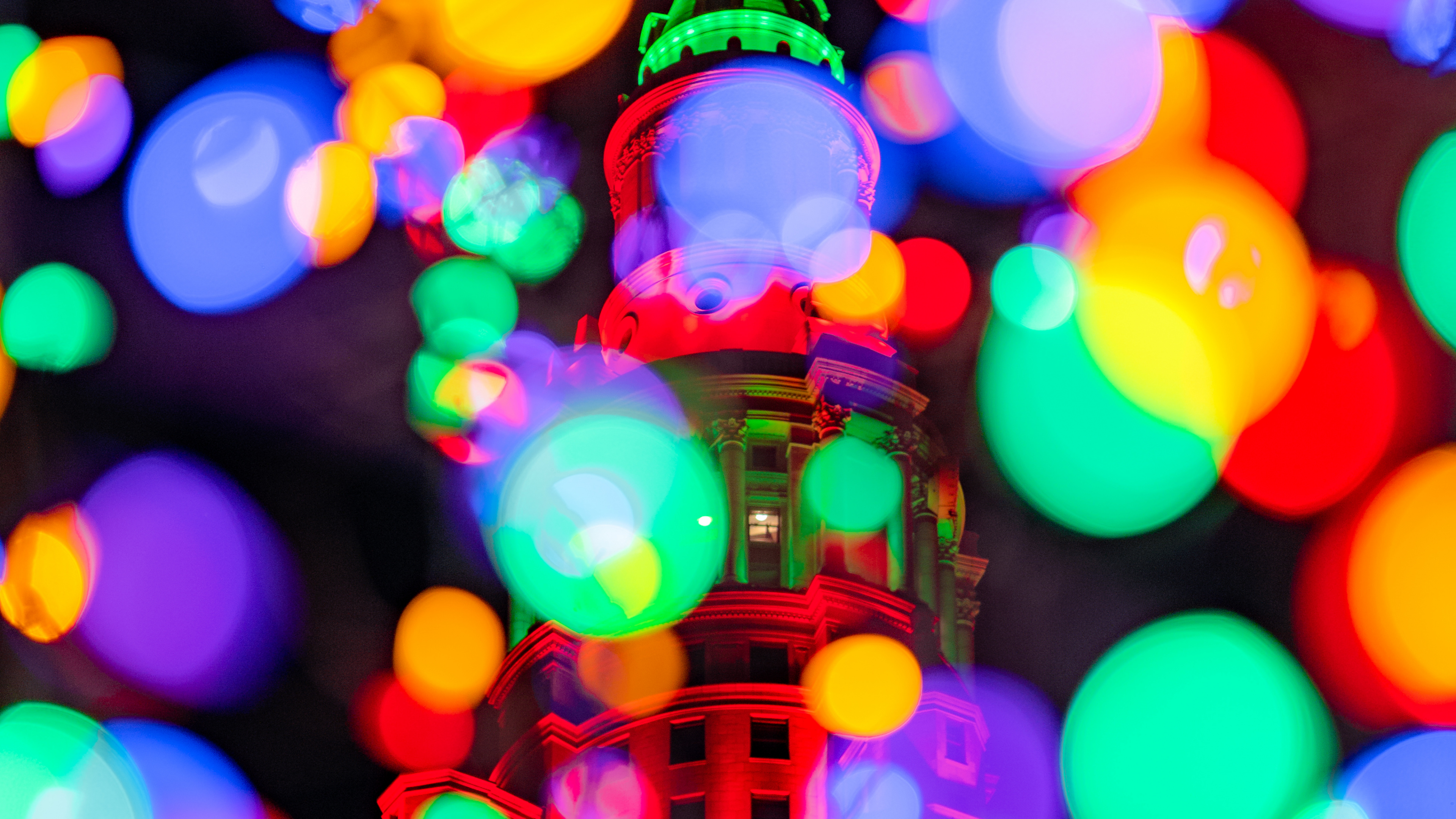 Обои Рождественские украшения, Рождественский день, освещение, свет, орнамент в разрешении 3840x2160