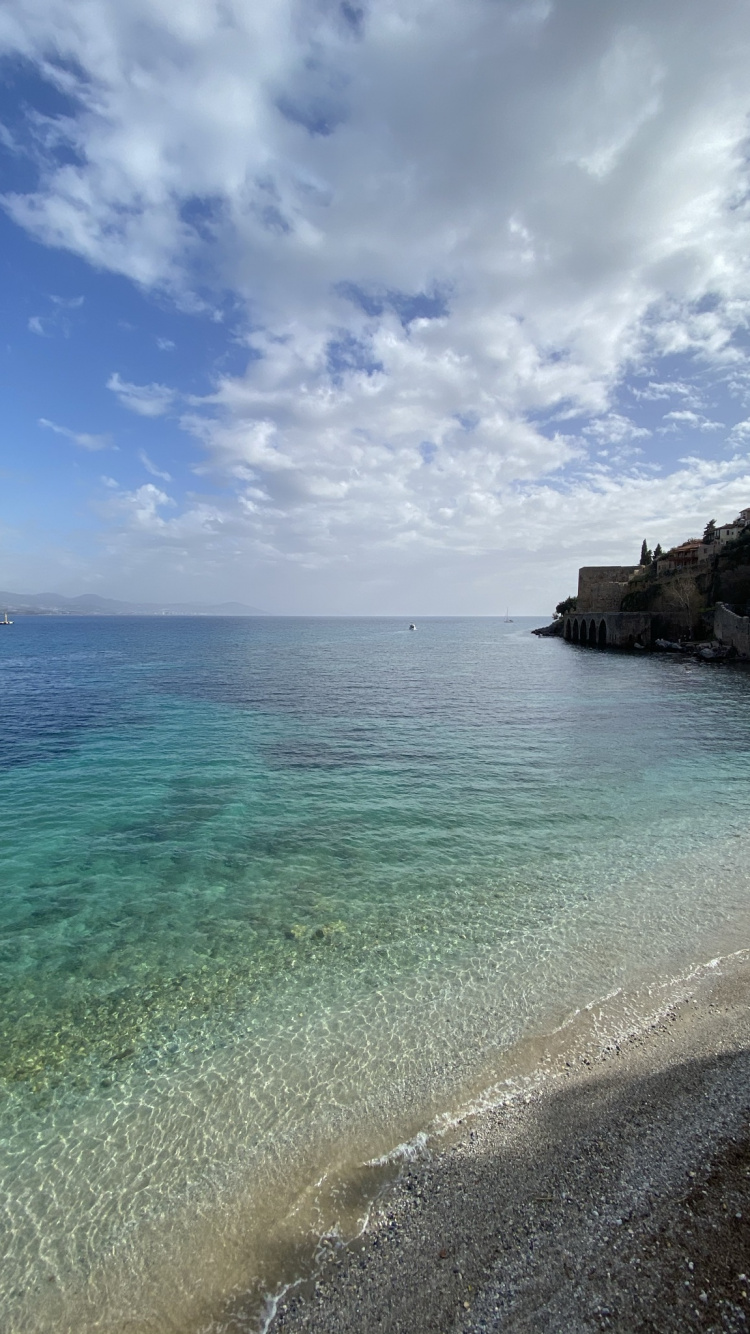 Обои кизилкуле, облако, вода, природный ландшафт, пляж в разрешении 750x1334