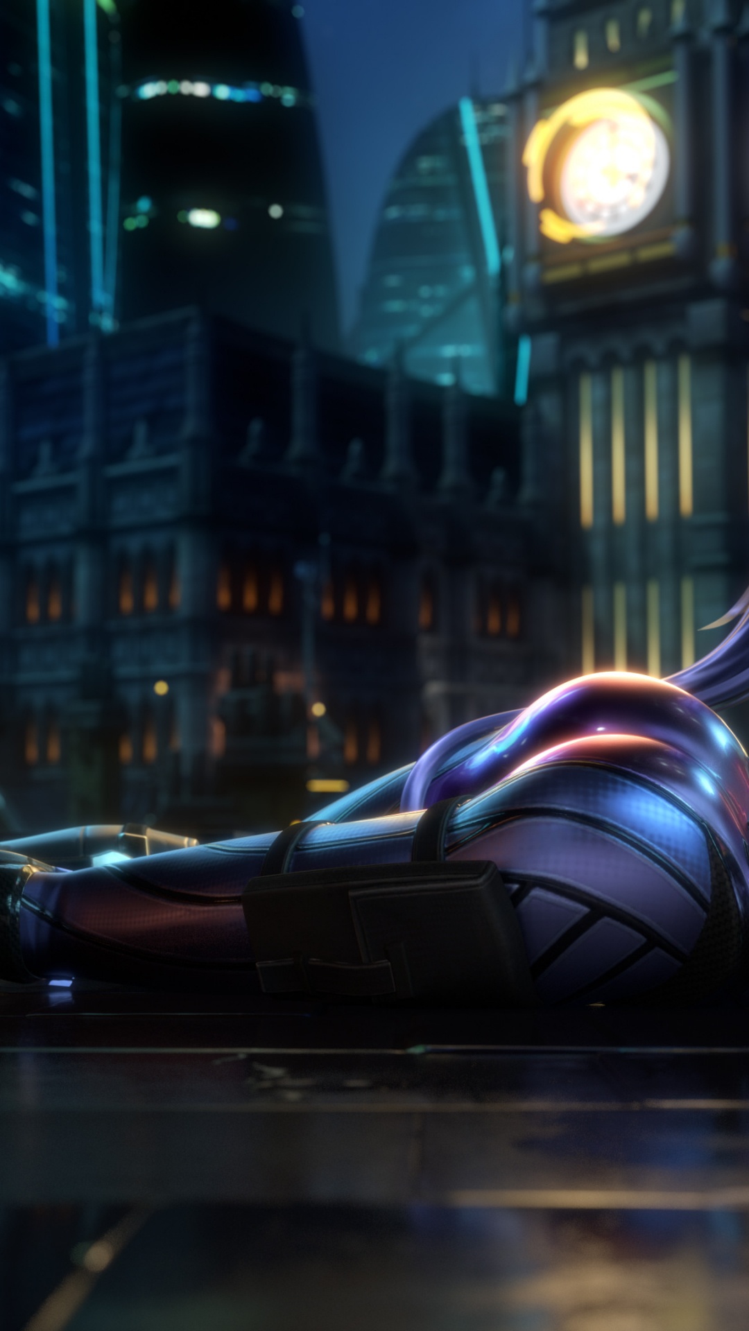 Обои Роковая вдова, Overwatch, Лена Окстон, темнота, игра-боевик в разрешении 1080x1920