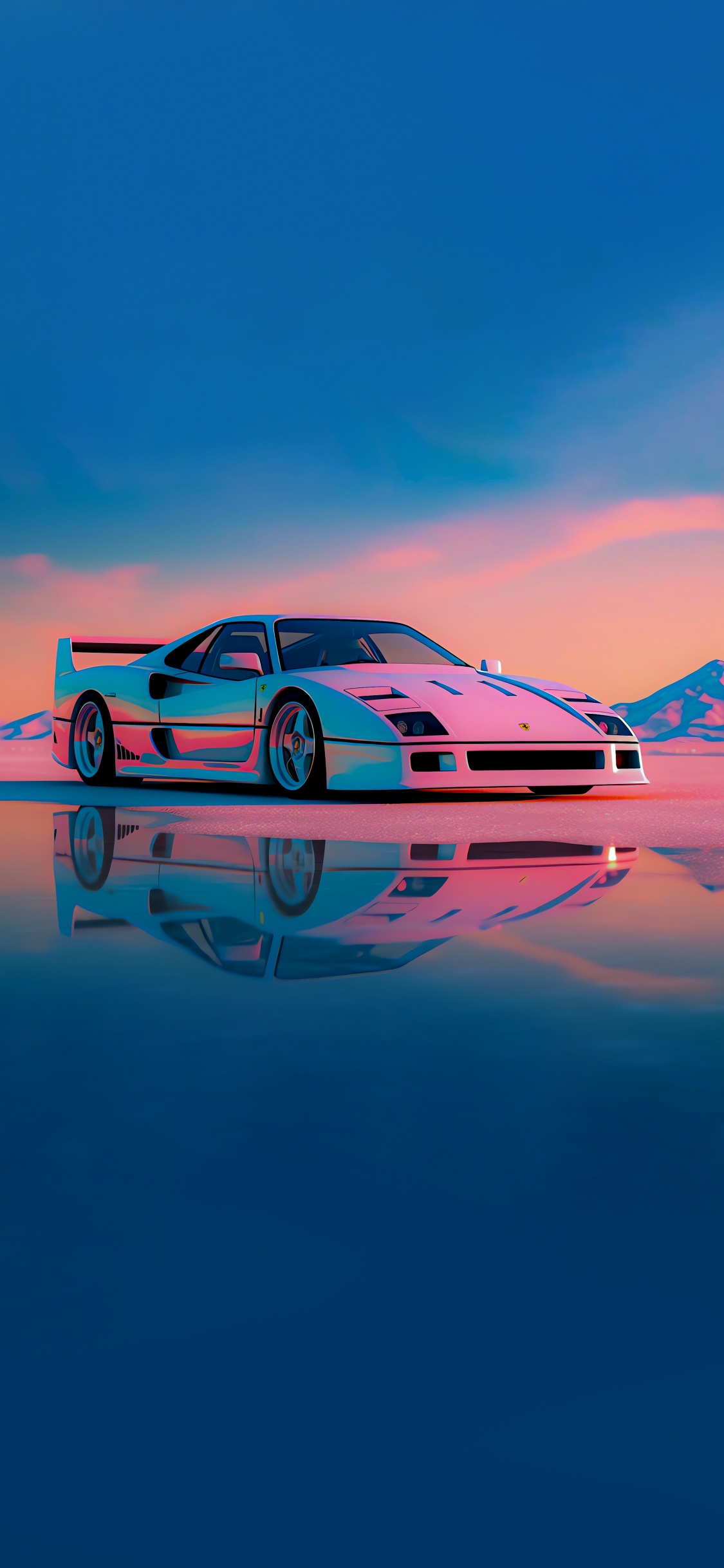 Обои спорткар, легковые автомобили, комплектации автомобиля, Феррари ф40, пользовательские автомобиль в разрешении 1125x2436