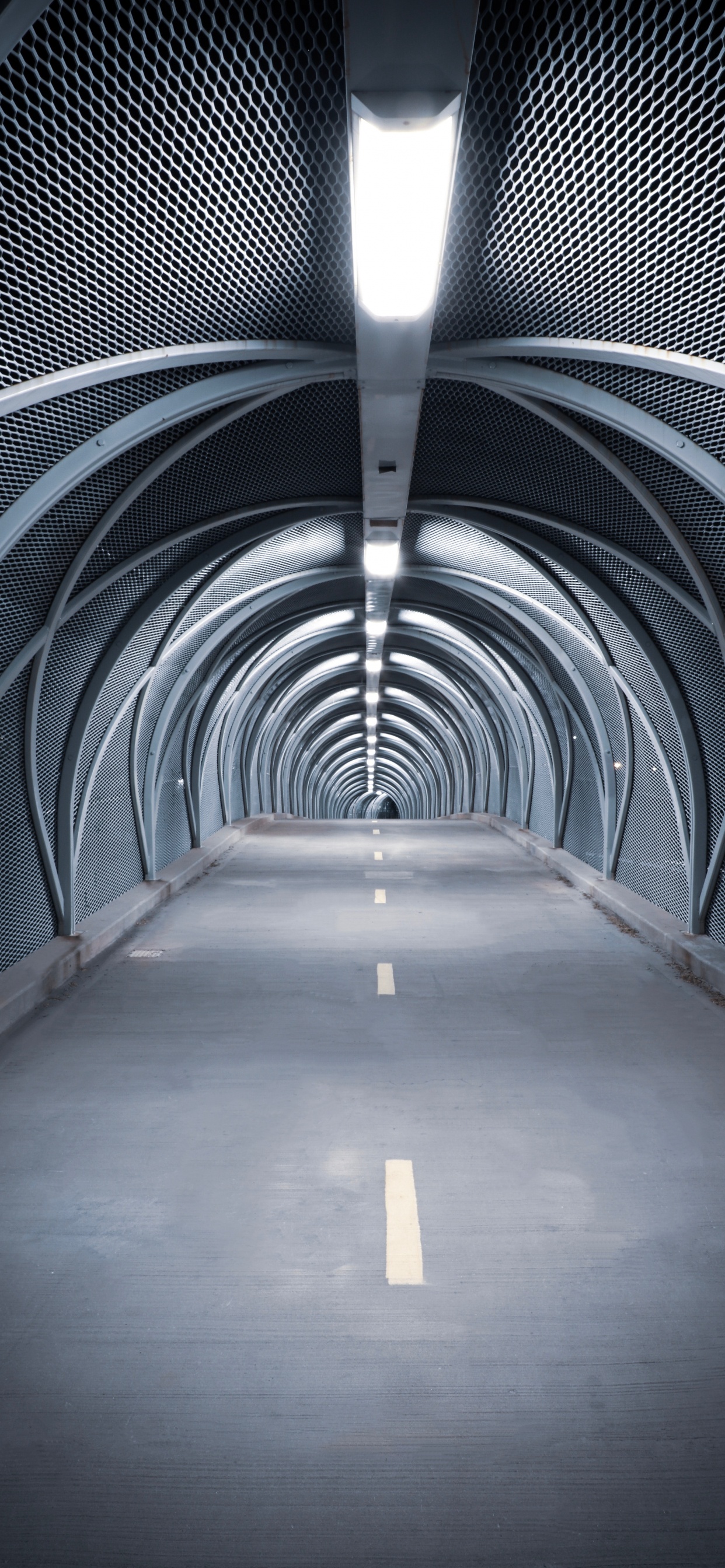 Обои туннель, свет, архитектура, линия, инфраструктура в разрешении 1242x2688