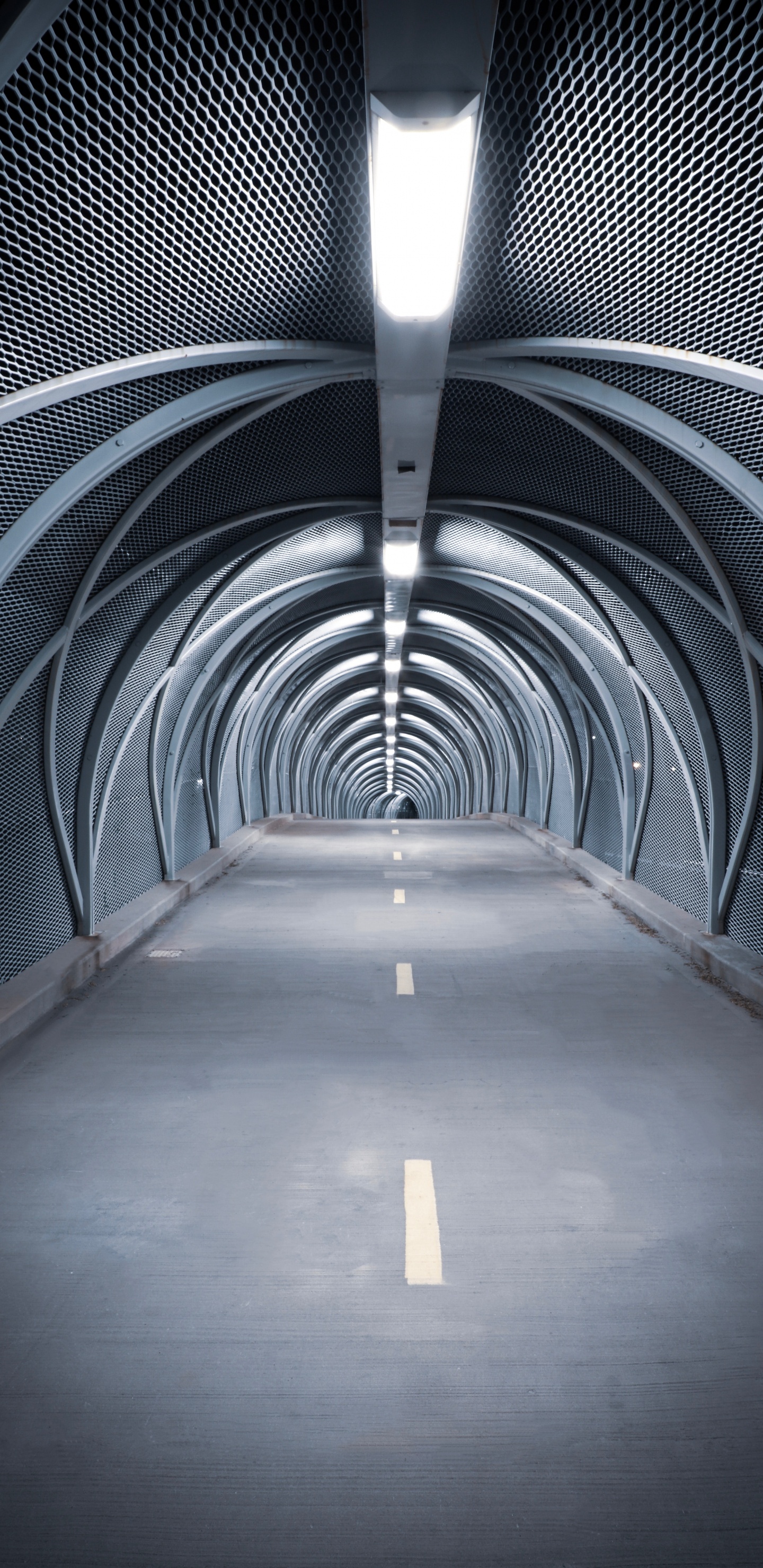 Обои туннель, свет, архитектура, линия, инфраструктура в разрешении 1440x2960