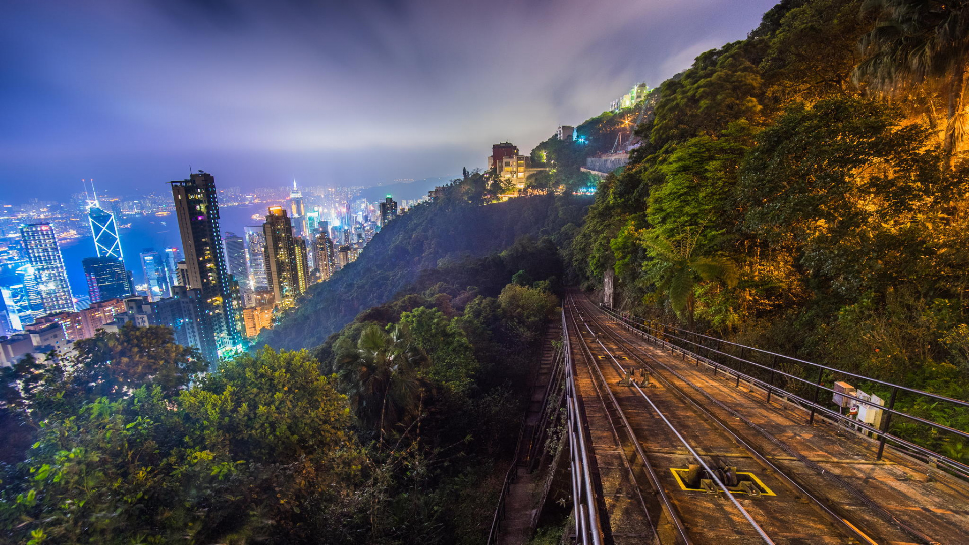 Обои городской пейзаж, природа, город, городской район, транспорт в разрешении 1920x1080