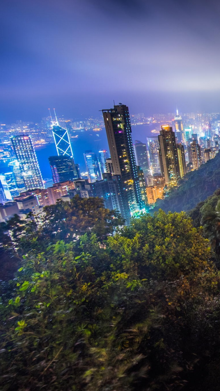 Обои городской пейзаж, природа, город, городской район, транспорт в разрешении 720x1280