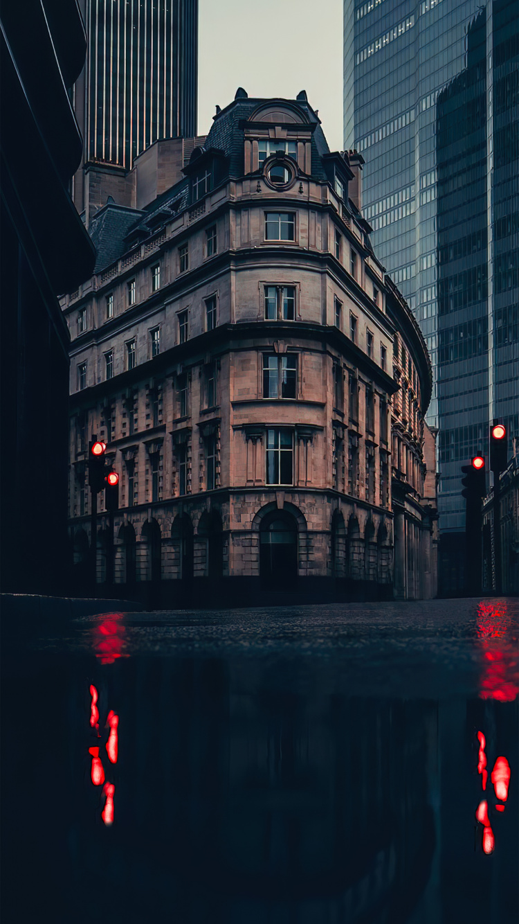 Обои отражение, Лондон, небоскреб, архитектура, метрополия в разрешении 750x1334