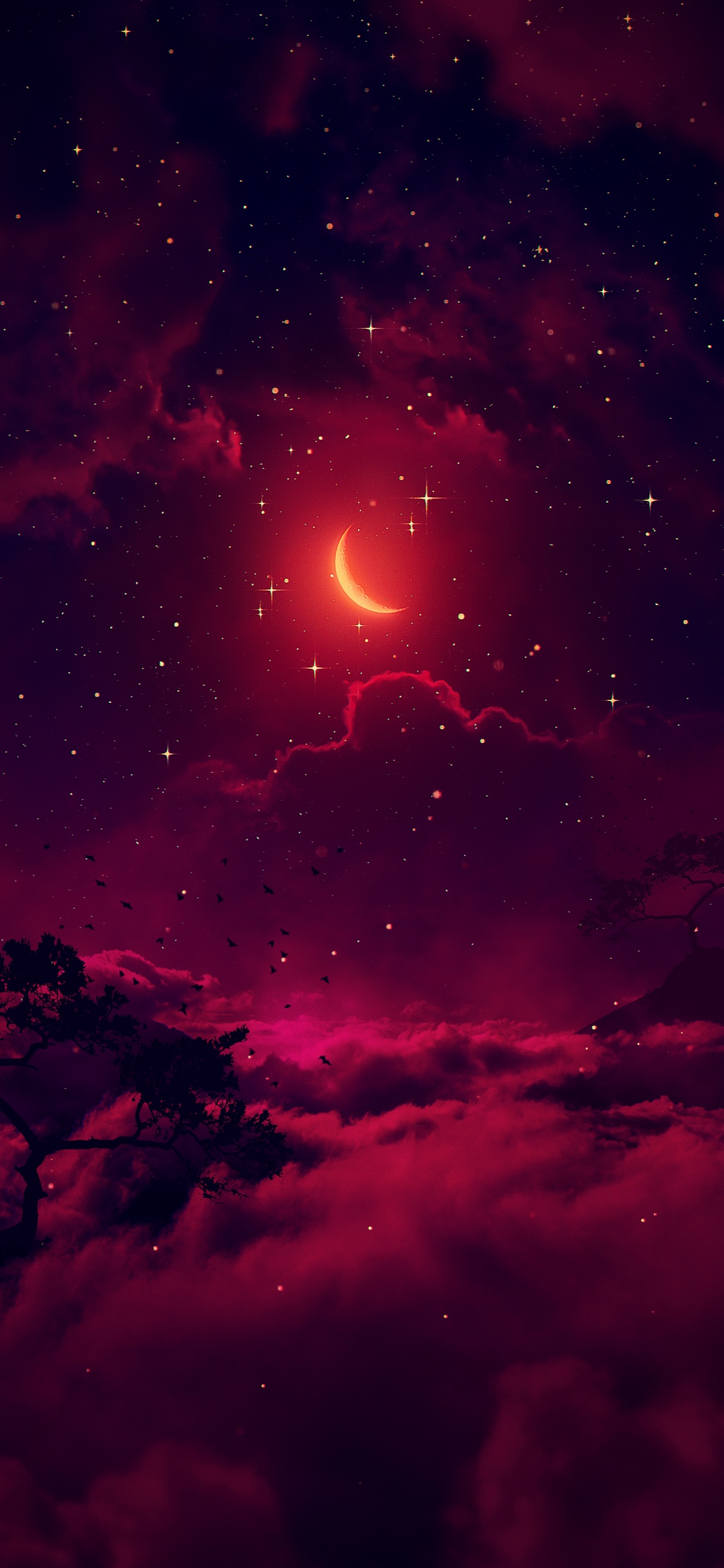 Обои арт, облако, атмосфера, мир, туманность в разрешении 1125x2436