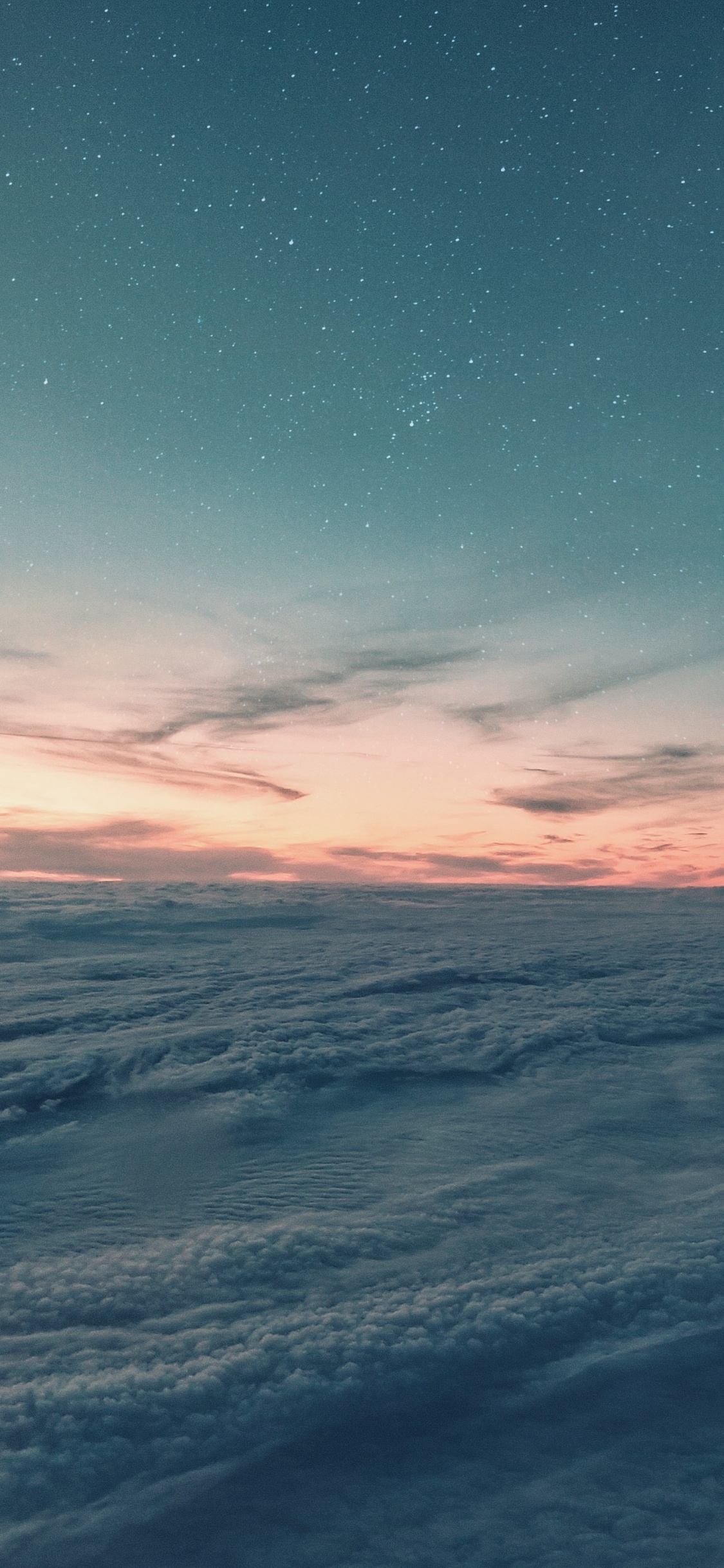 Обои горизонт, океан, море, синий, атмосфера в разрешении 1125x2436