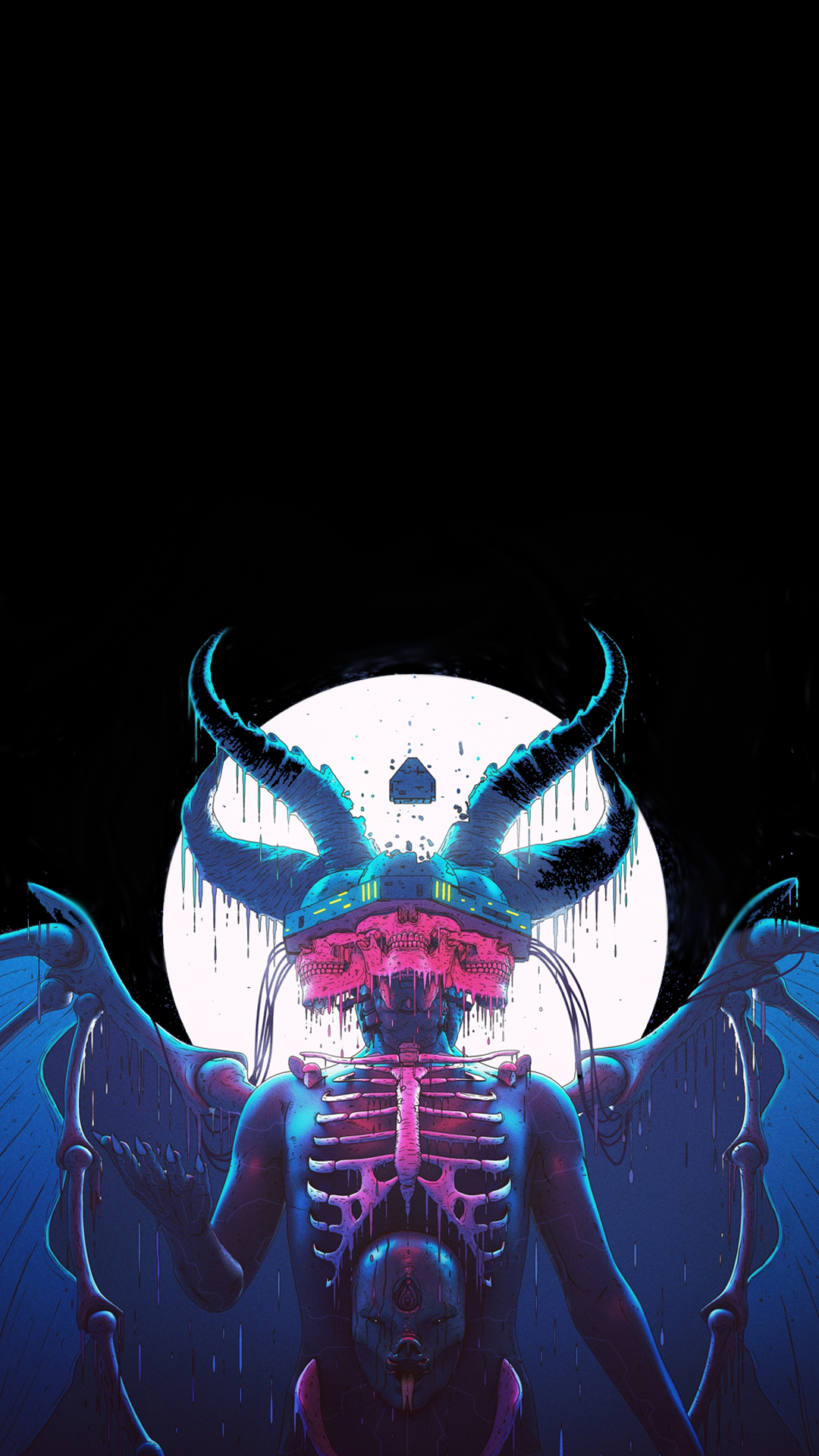 Обои амолед, арт, рисование, темнота, графика в разрешении 1080x1920