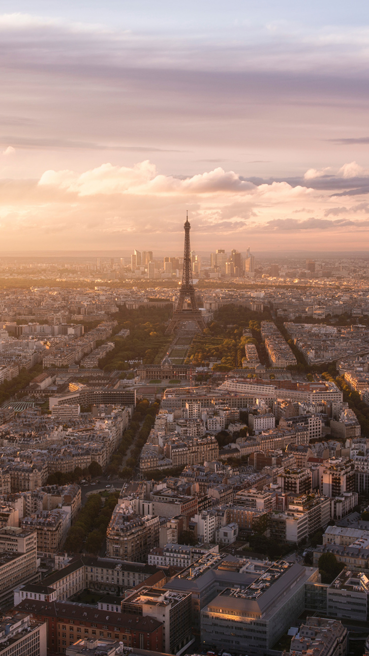 Обои Париж, городской пейзаж, городской район, город, метрополия в разрешении 750x1334