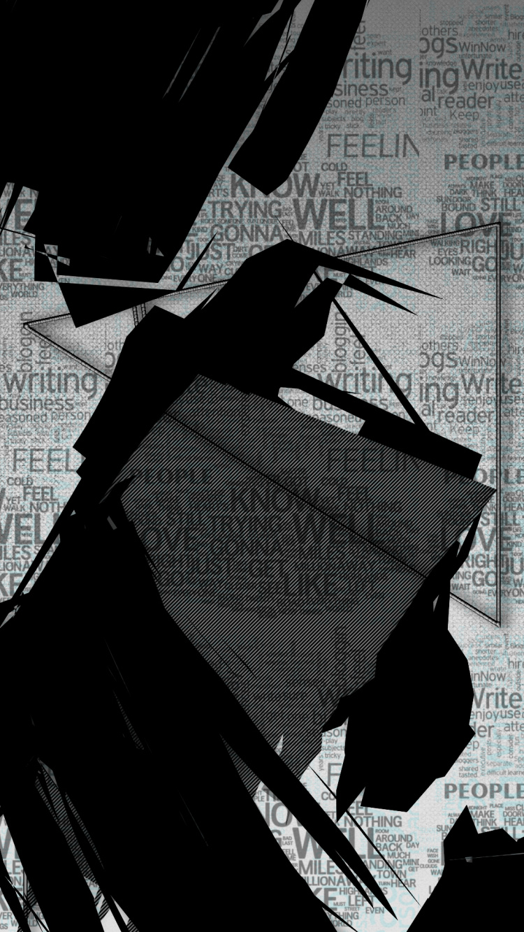 Обои черный и белый, постер, графика, капюшон, стиль в разрешении 750x1334