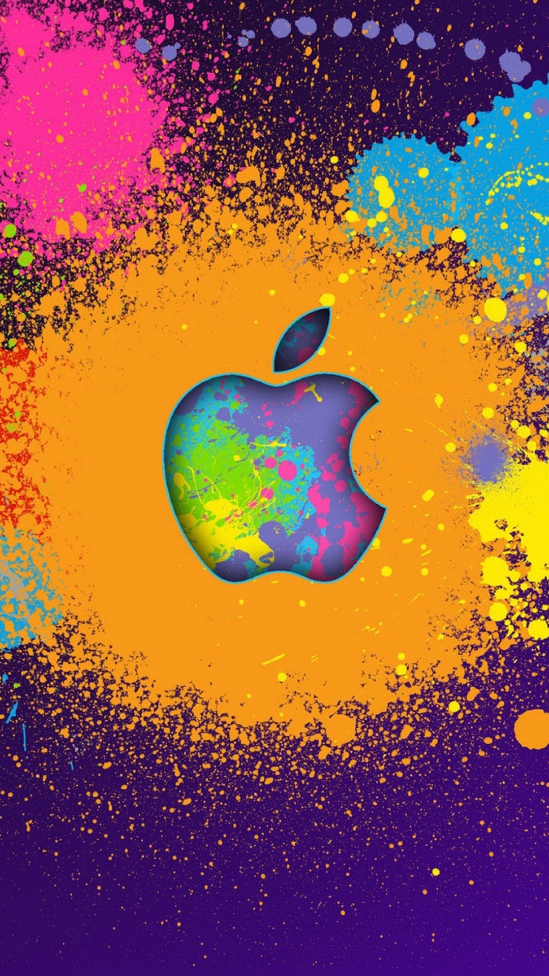 Обои apple, графический дизайн, графика, мир, красочность в разрешении 1080x1920
