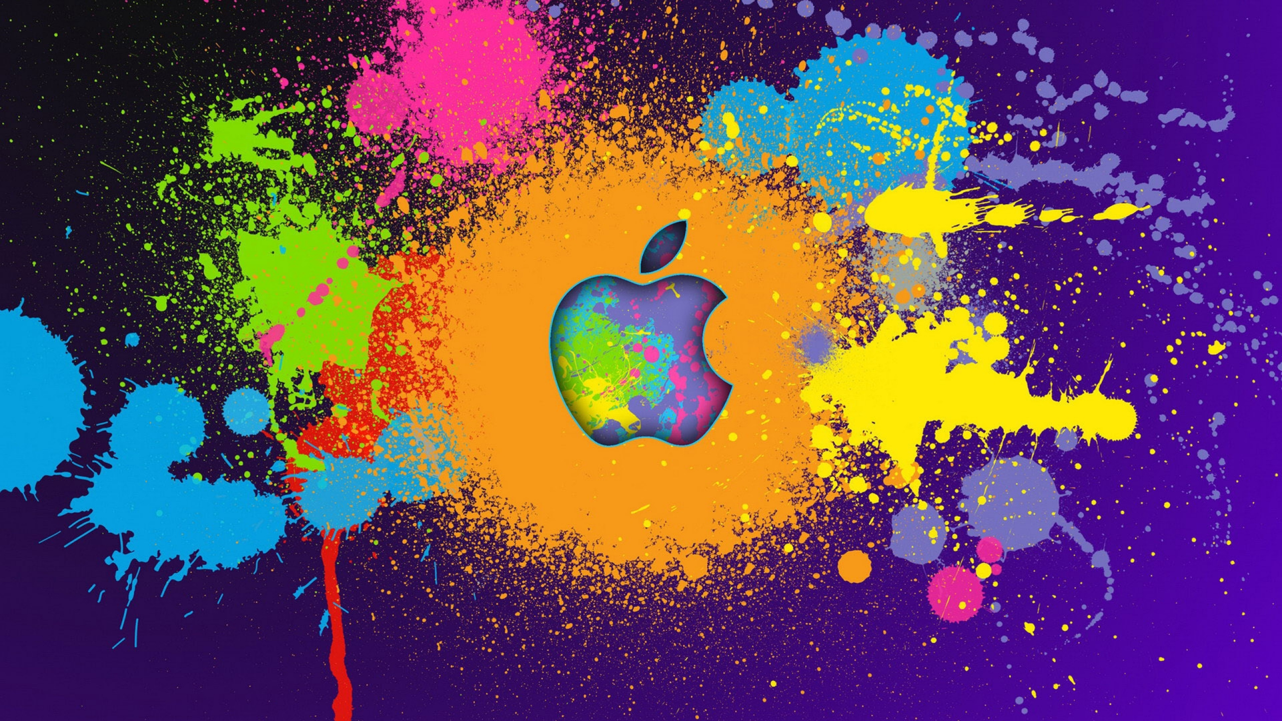 Обои apple, графический дизайн, графика, мир, красочность в разрешении 2560x1440