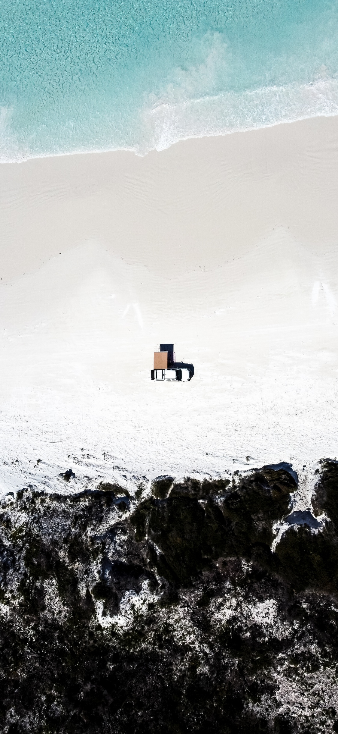 Обои наука, химия, склон, водоем, местность в разрешении 1125x2436