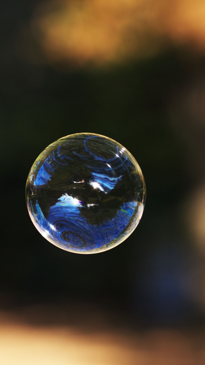 Обои мыльный пузырь, пузырь, вода, сфера, падение в разрешении 720x1280