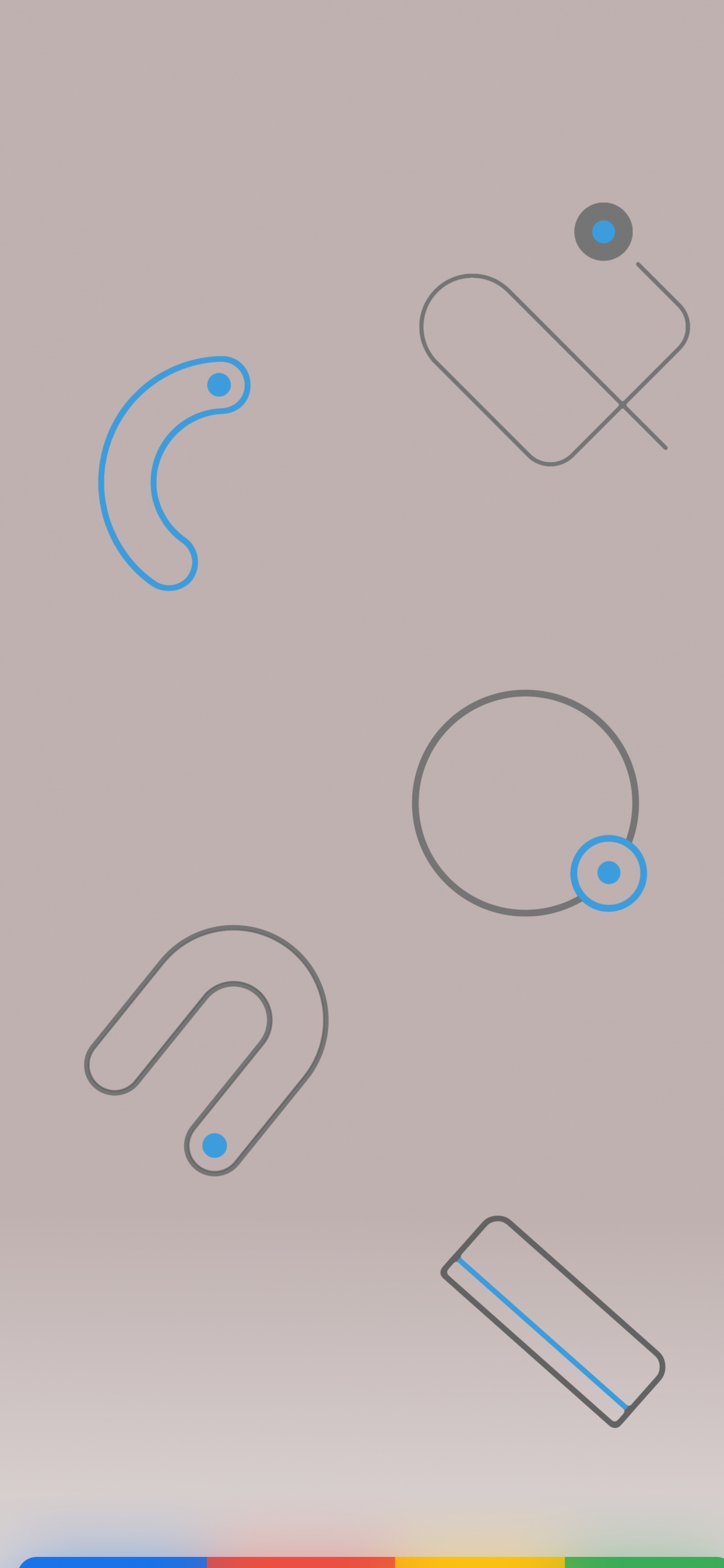 Обои Google, Google Pixel 4, дизайн, круг, рисование в разрешении 1242x2688