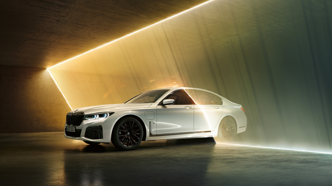 Обои bmw, авто, Серии BMW 2019 7, обод, колесо в разрешении 1366x768