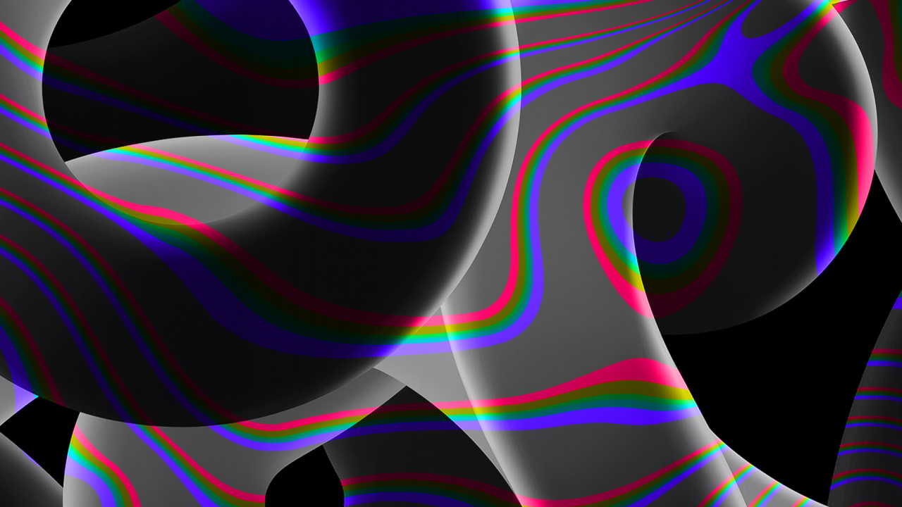 Обои 256 гб, пурпурный цвет, арт, узор, электрик в разрешении 1280x720