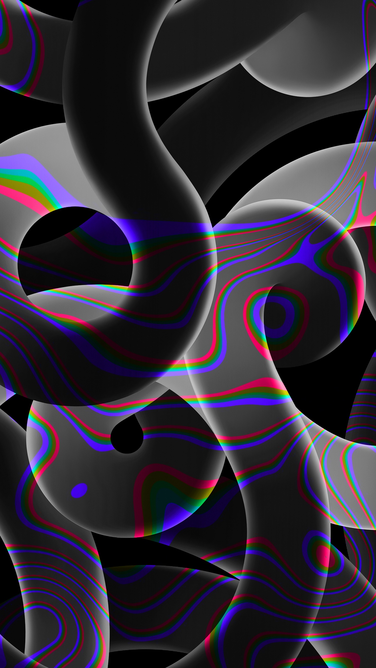 Обои 256 гб, пурпурный цвет, арт, узор, электрик в разрешении 1440x2560