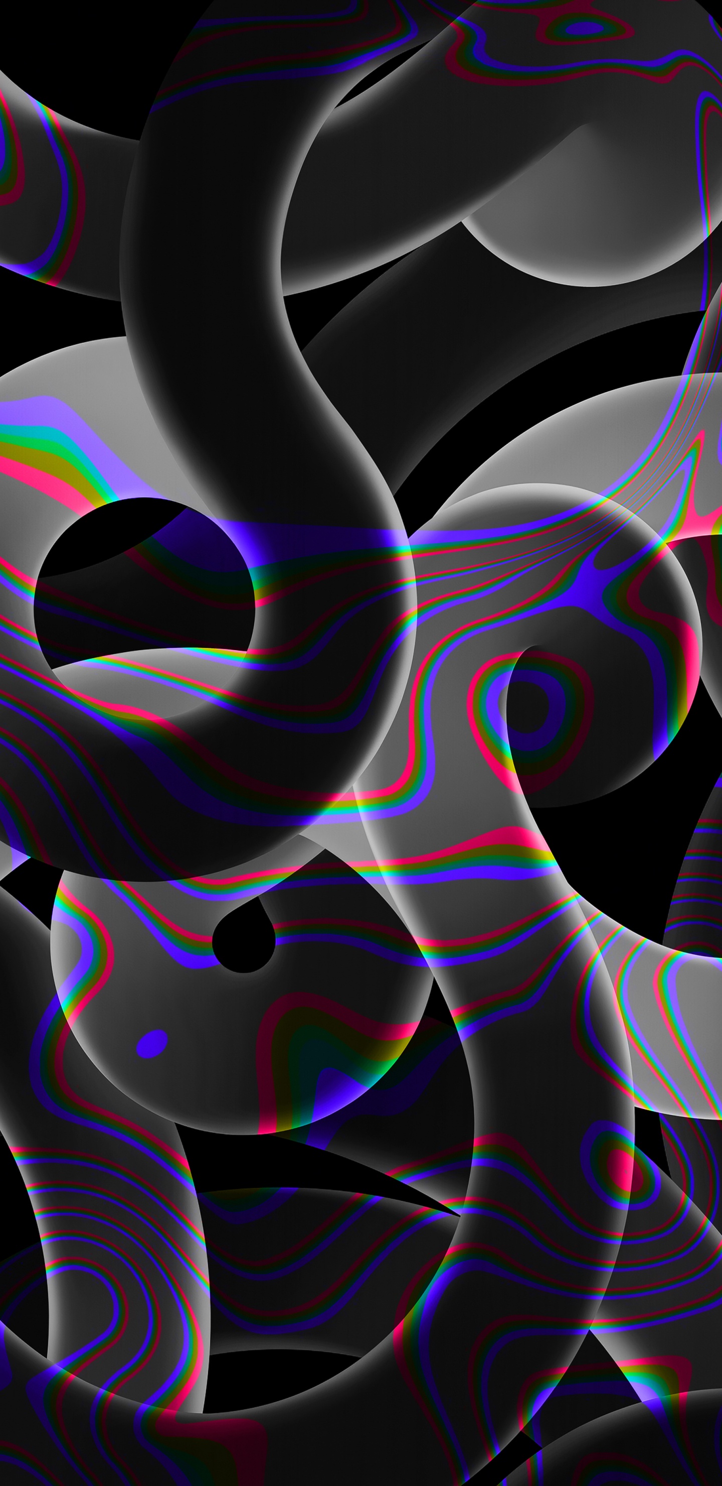 Обои 256 гб, пурпурный цвет, арт, узор, электрик в разрешении 1440x2960