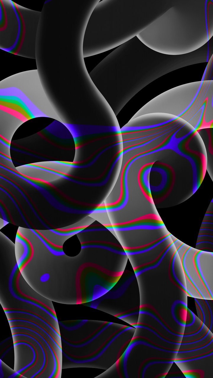 Обои 256 гб, пурпурный цвет, арт, узор, электрик в разрешении 720x1280