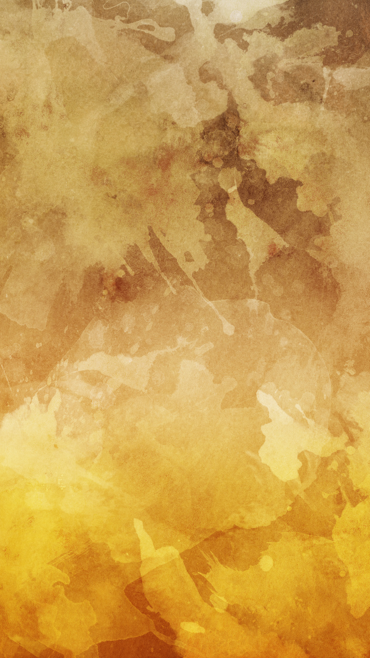 Обои акварельная живопись, текстура, желтый, Апельсин, узор в разрешении 750x1334