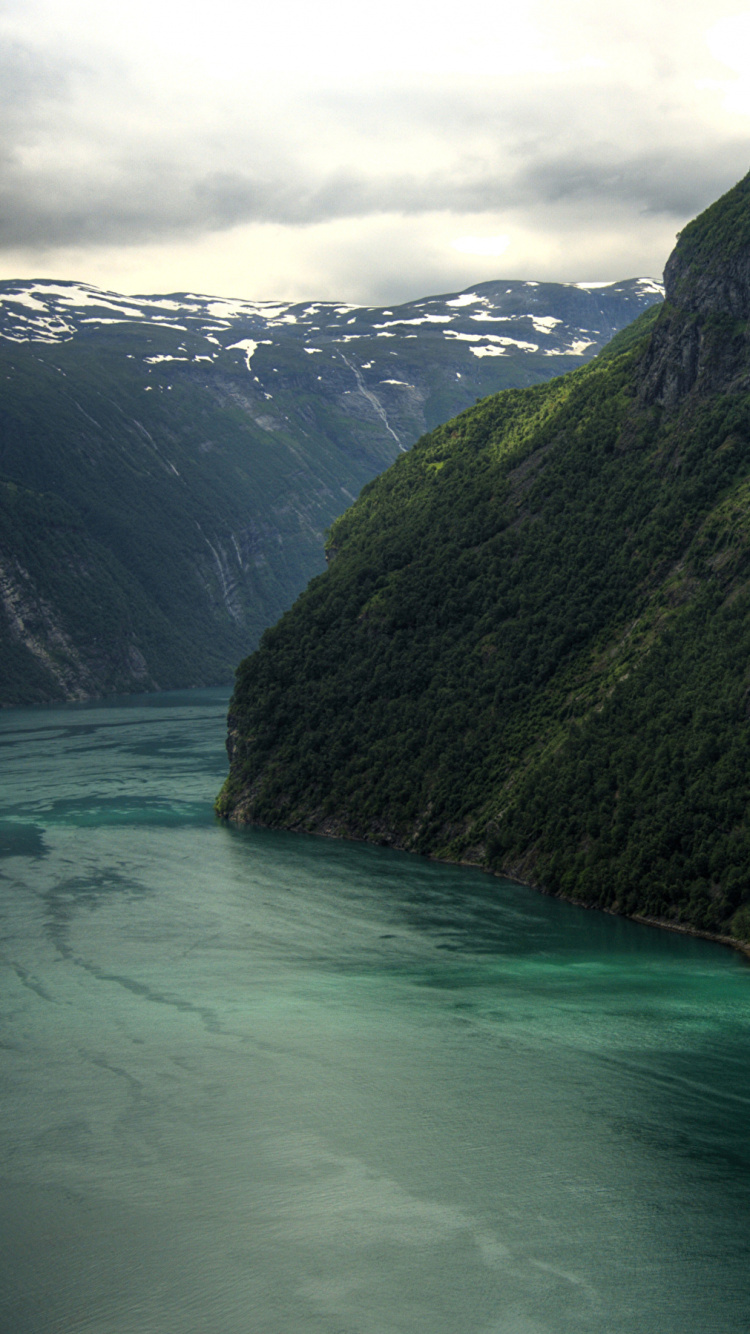 Обои Skagefl, фьорд, гейрангер, водопад, природа в разрешении 750x1334