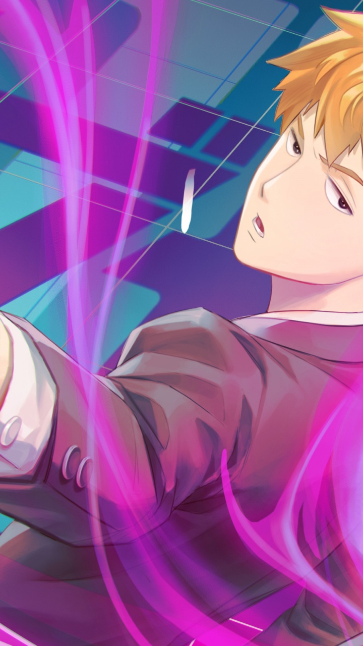 Обои аниме, Шигео Кагеяма, Аратака Рейген, моб психо 100, Теруки Ханадзава в разрешении 720x1280