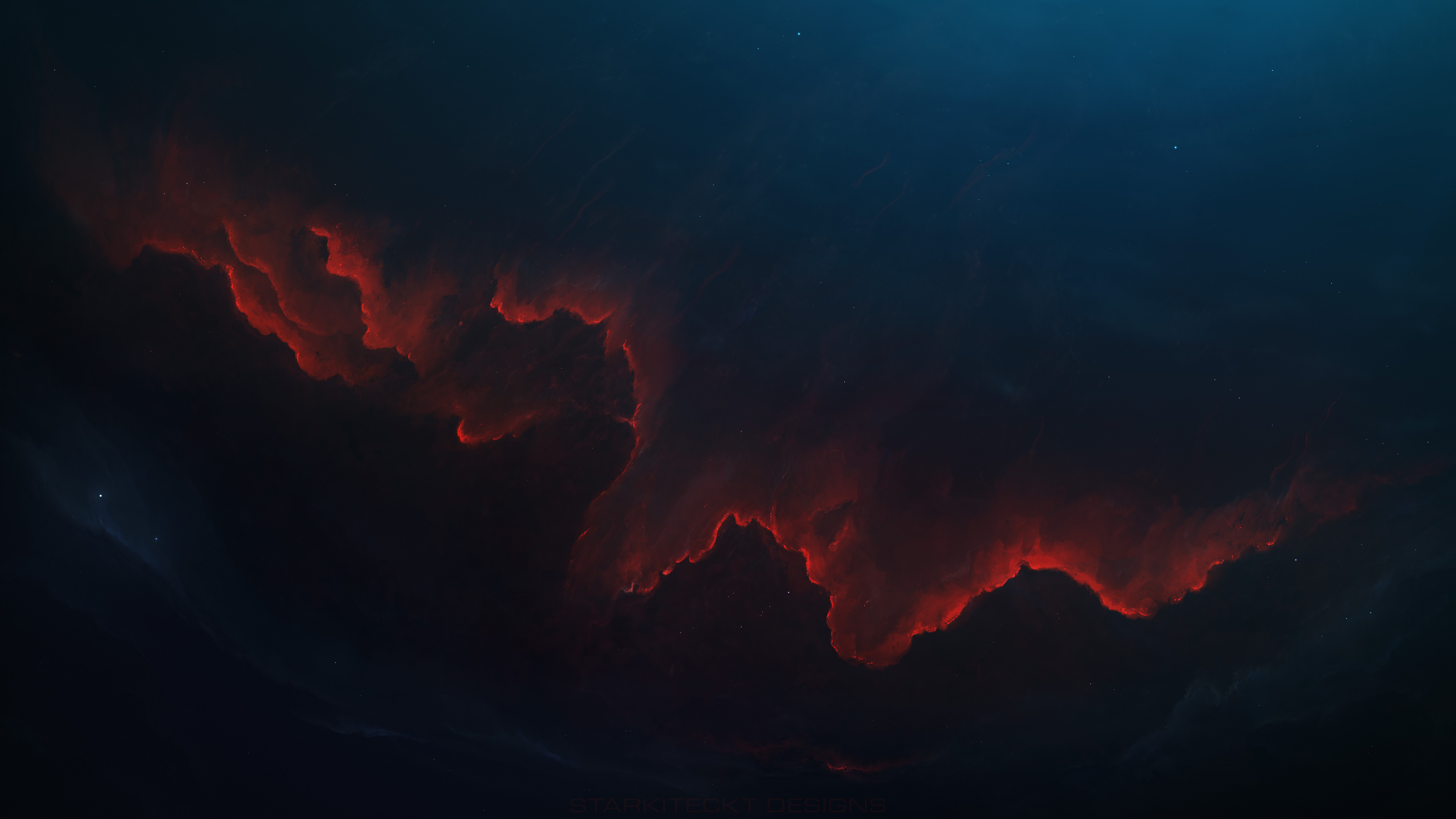 Обои космос, красный цвет, облако, атмосфера, лава в разрешении 3840x2160