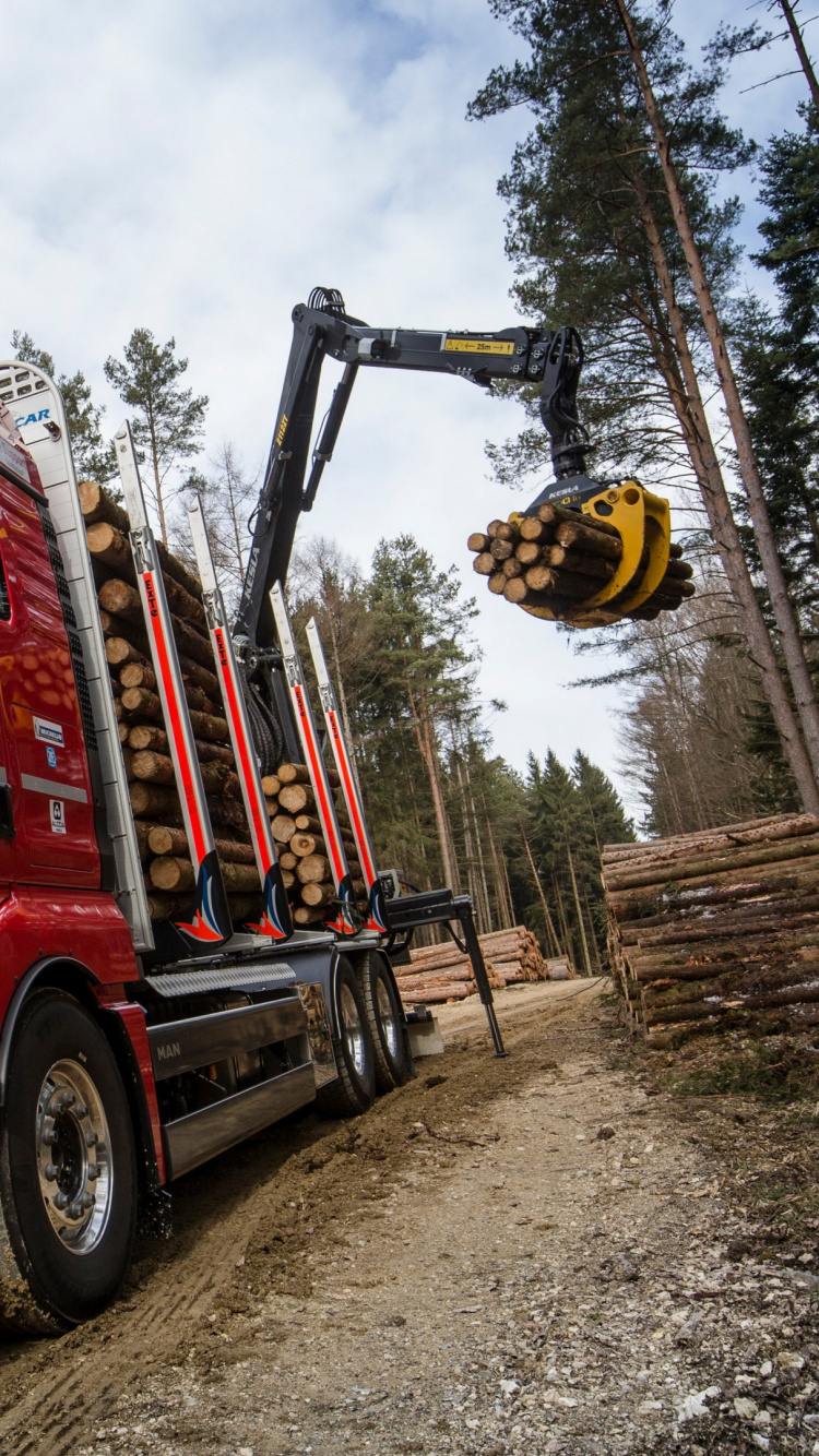 Обои грузовик, большегруз, транспорт, трейлер тележки, фургон в разрешении 750x1334