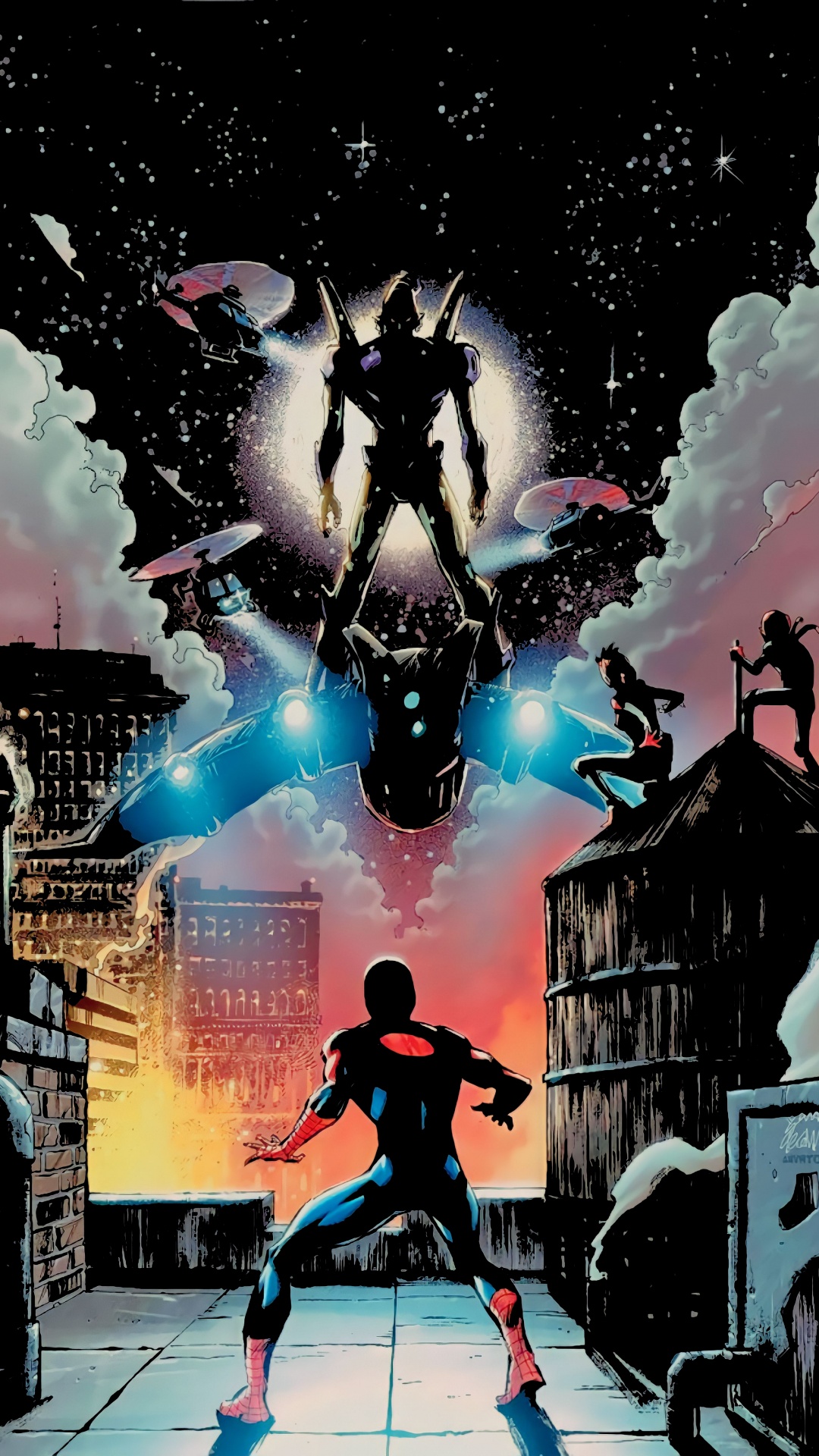 Обои человек-паук, Шокер, превосходный человек-паук, комиксы Марвел, лига комиков в разрешении 1080x1920