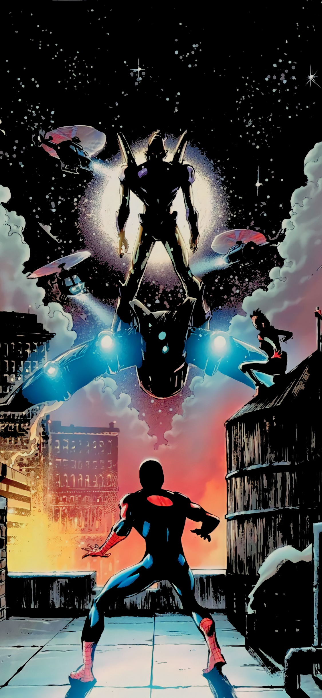 Обои человек-паук, Шокер, превосходный человек-паук, комиксы Марвел, лига комиков в разрешении 1125x2436