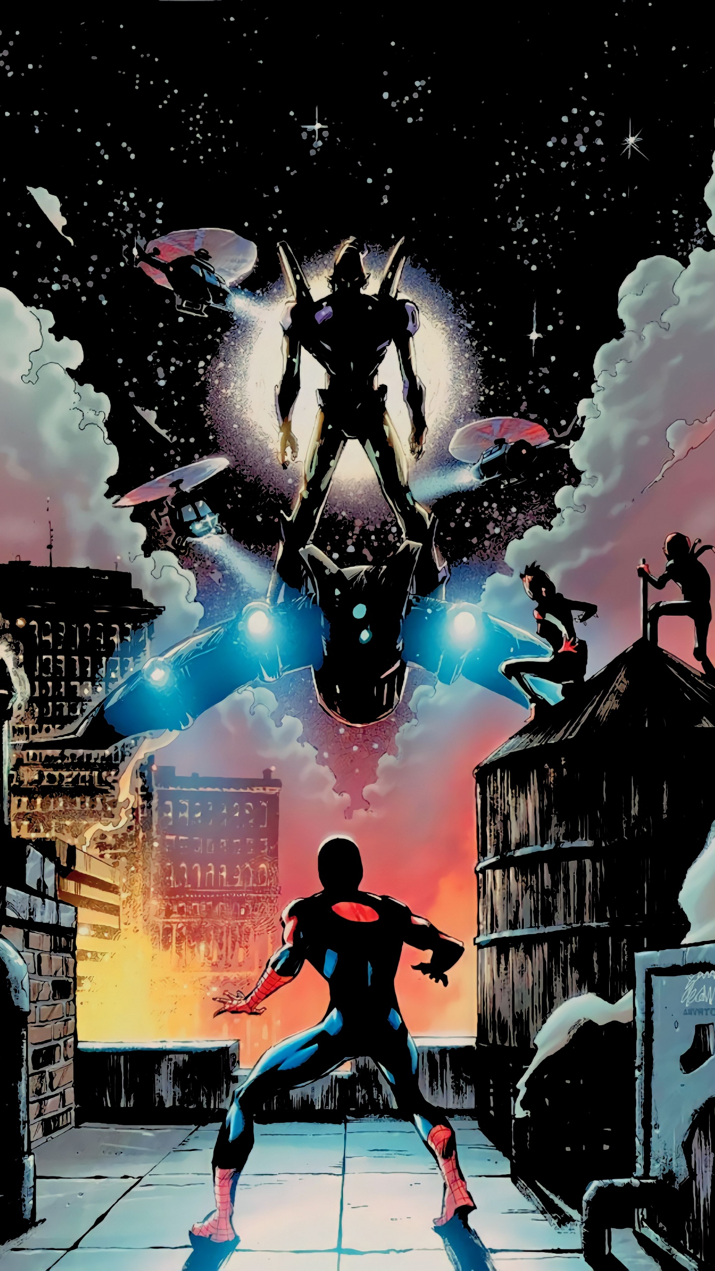 Обои человек-паук, Шокер, превосходный человек-паук, комиксы Марвел, лига комиков в разрешении 1440x2560