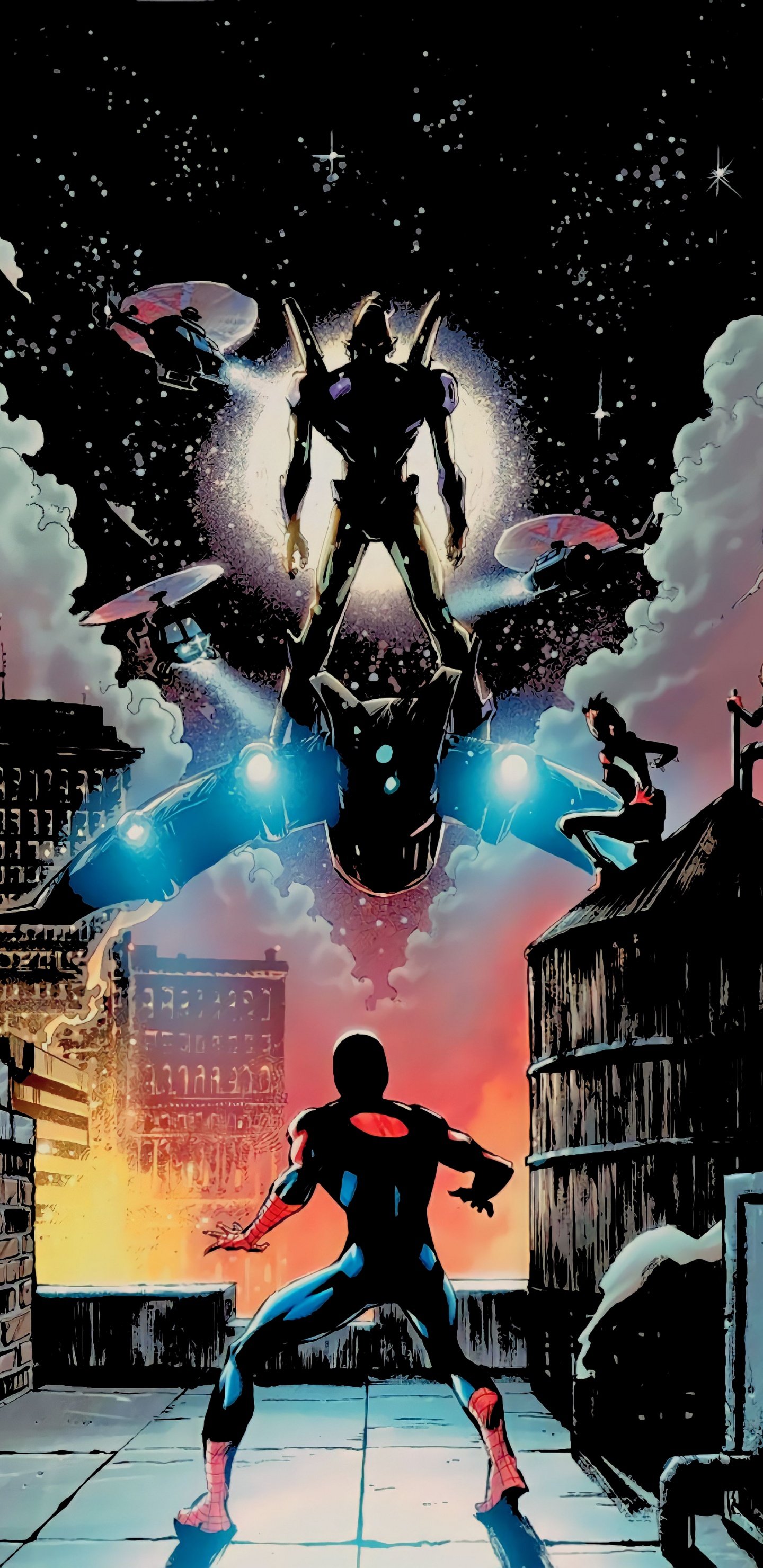 Обои человек-паук, Шокер, превосходный человек-паук, комиксы Марвел, лига комиков в разрешении 1440x2960