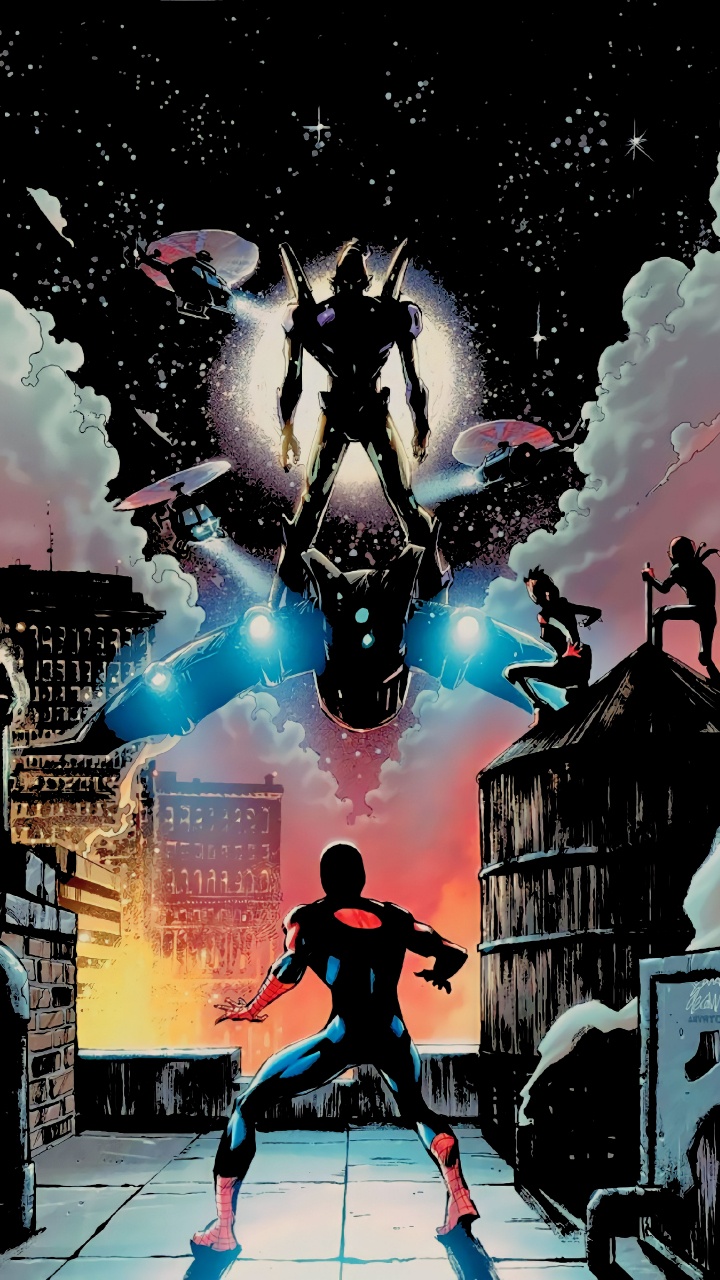 Обои человек-паук, Шокер, превосходный человек-паук, комиксы Марвел, лига комиков в разрешении 720x1280