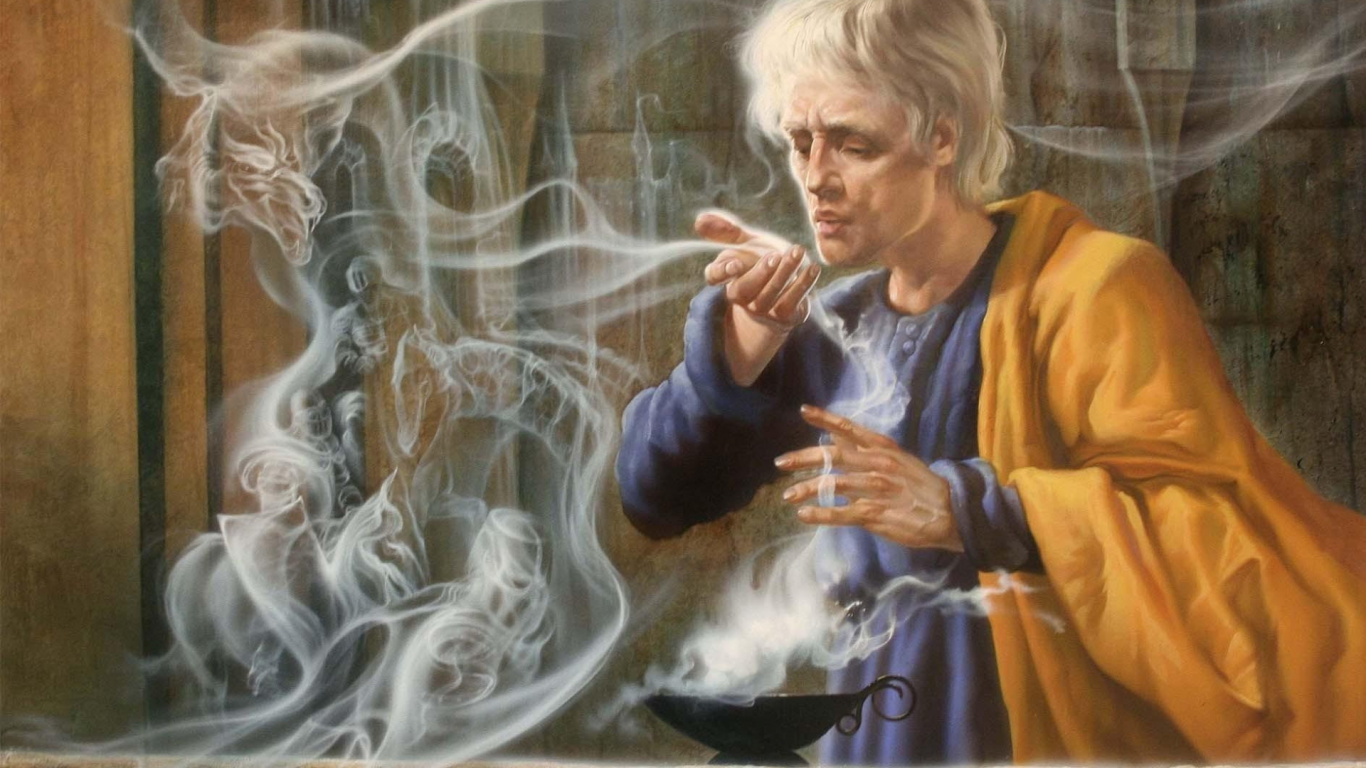 Обои маг, живопись, портрет, человеческое поведение, поведение человека в разрешении 1366x768