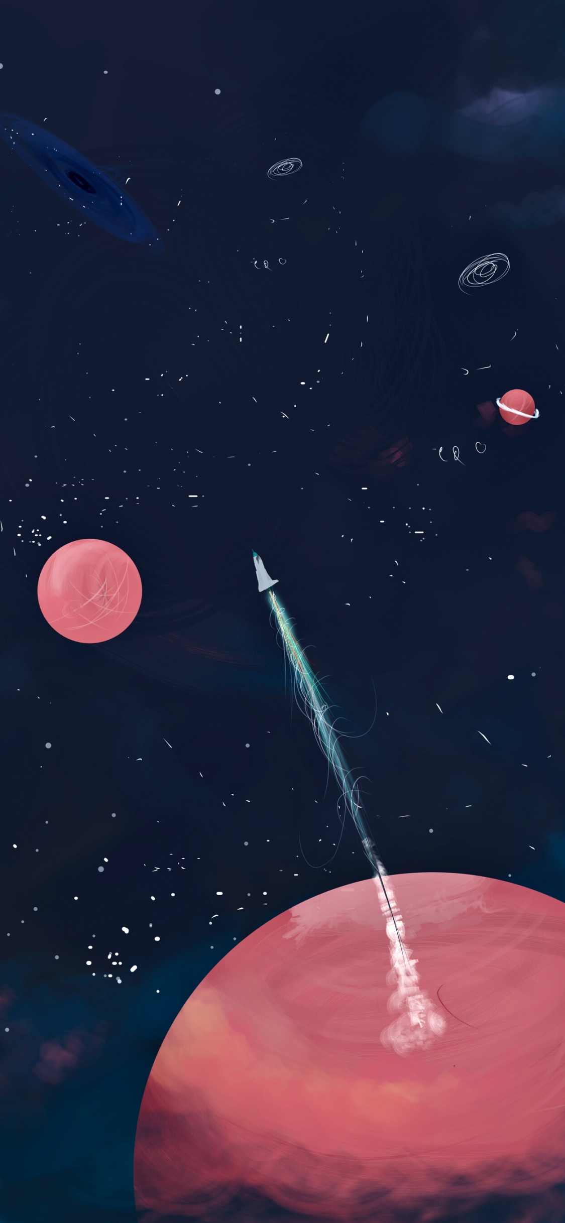 Обои атмосфера, космическое пространство, астрономический объект, космос, наука в разрешении 1125x2436