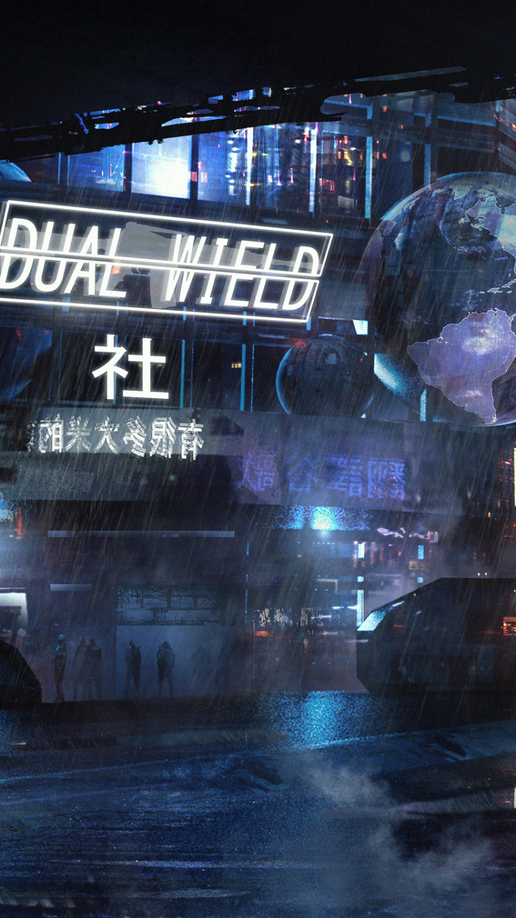 Обои Научная фантастика, цифровое искусство, арт, метрополия, архитектура в разрешении 750x1334