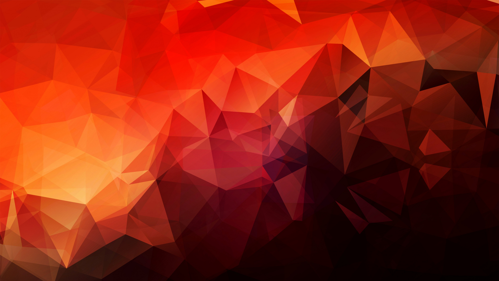 Обои полигон, красный цвет, треугольник, узор, симметрия в разрешении 1920x1080
