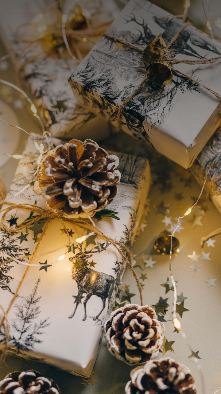 Обои Рождественский подарок, подарок, Рождество, подарочная упаковка, идеи рождественских подарков в разрешении 720x1280